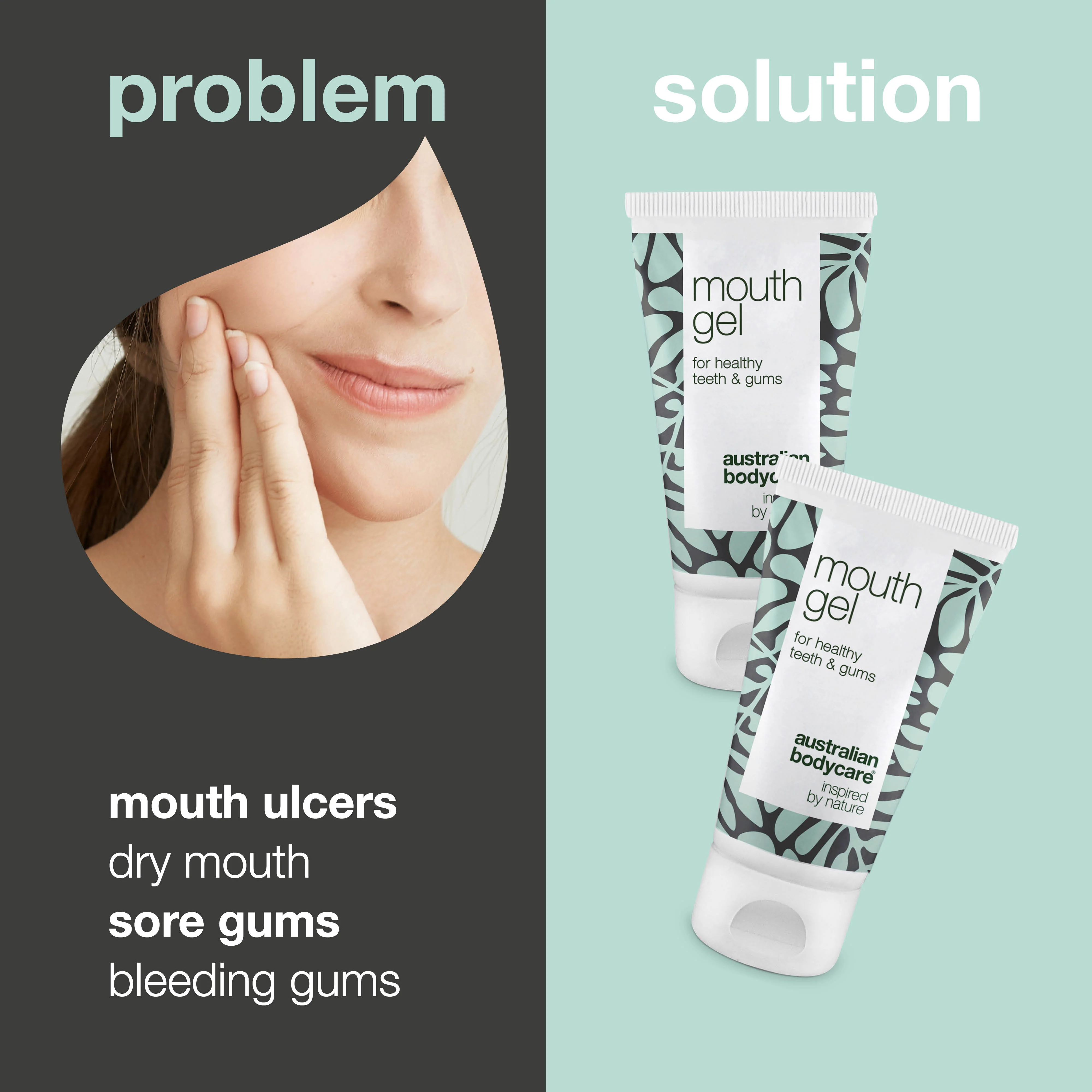 2 x Mouth gel for gums and tongue — For daily care of sore, bleeding gums and oral thrush - Image 2
