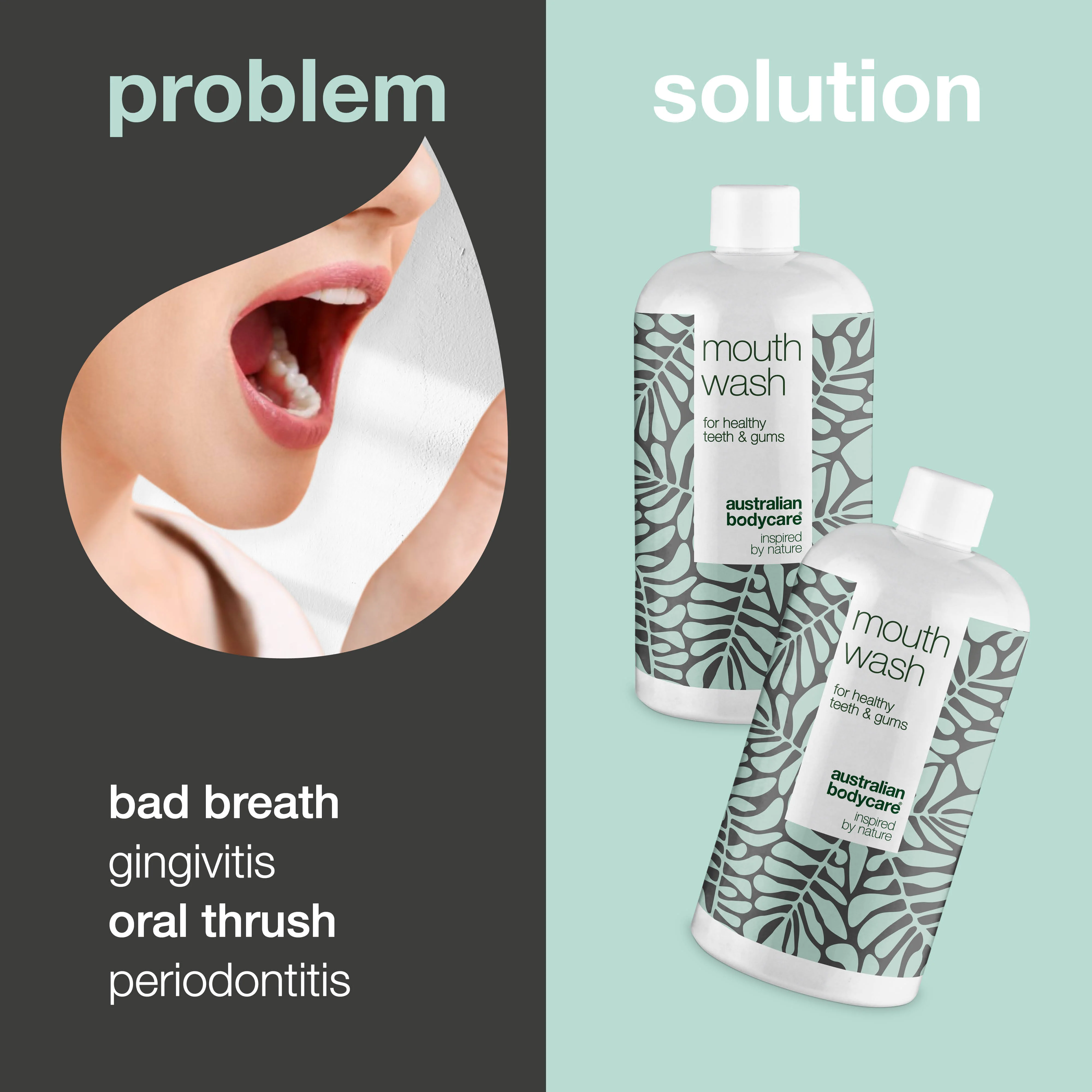 2 x mouthwash for bad breath and bad taste in the mouth — For daily care of thrush and gingivitis - Image 2