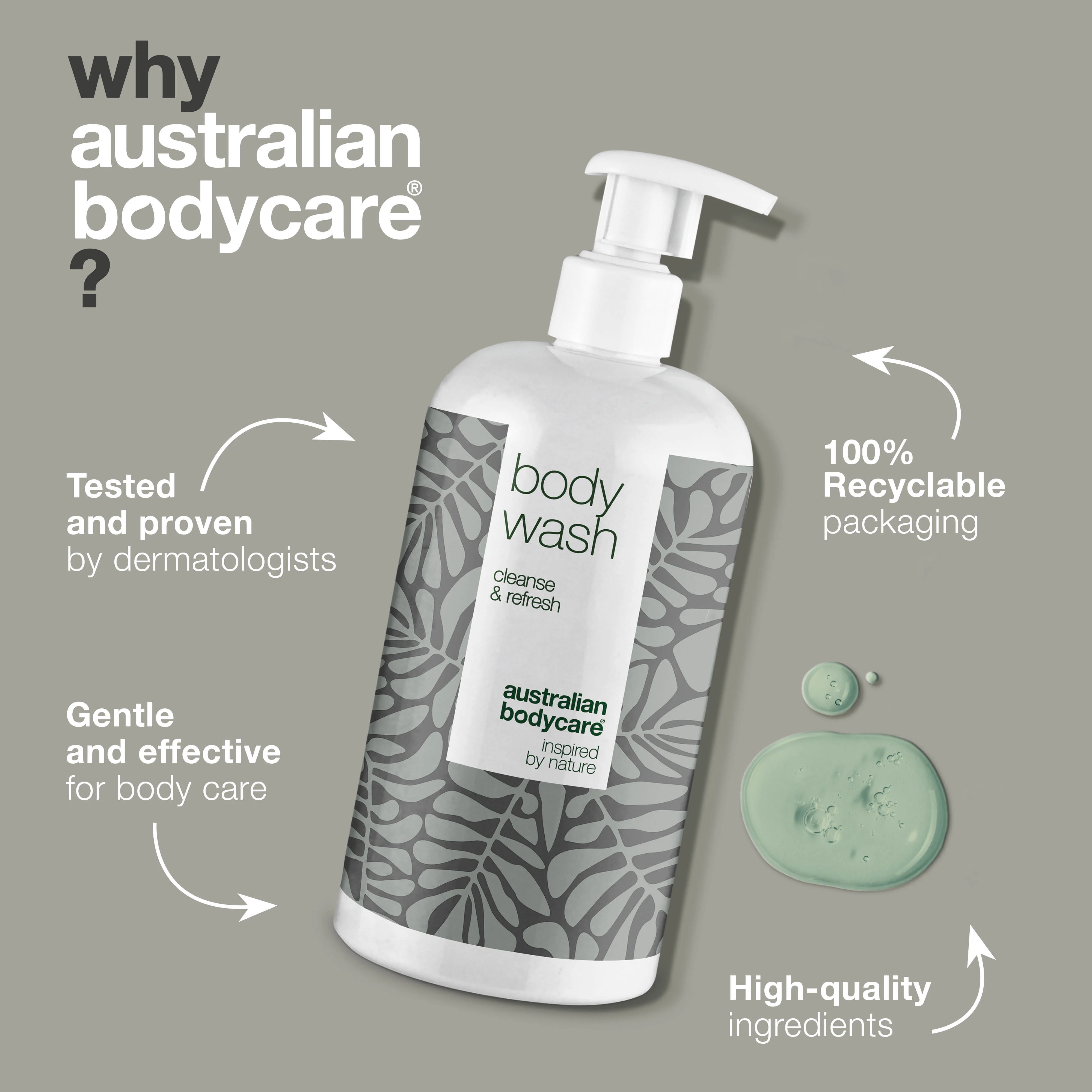 4 for 3 Tea Tree Body Wash 500 ml Lemon Myrtle - package deal — Package deal with 4 Body Wash (500 ml): Tea Tree Oil Lemon Myrtle - Image 4