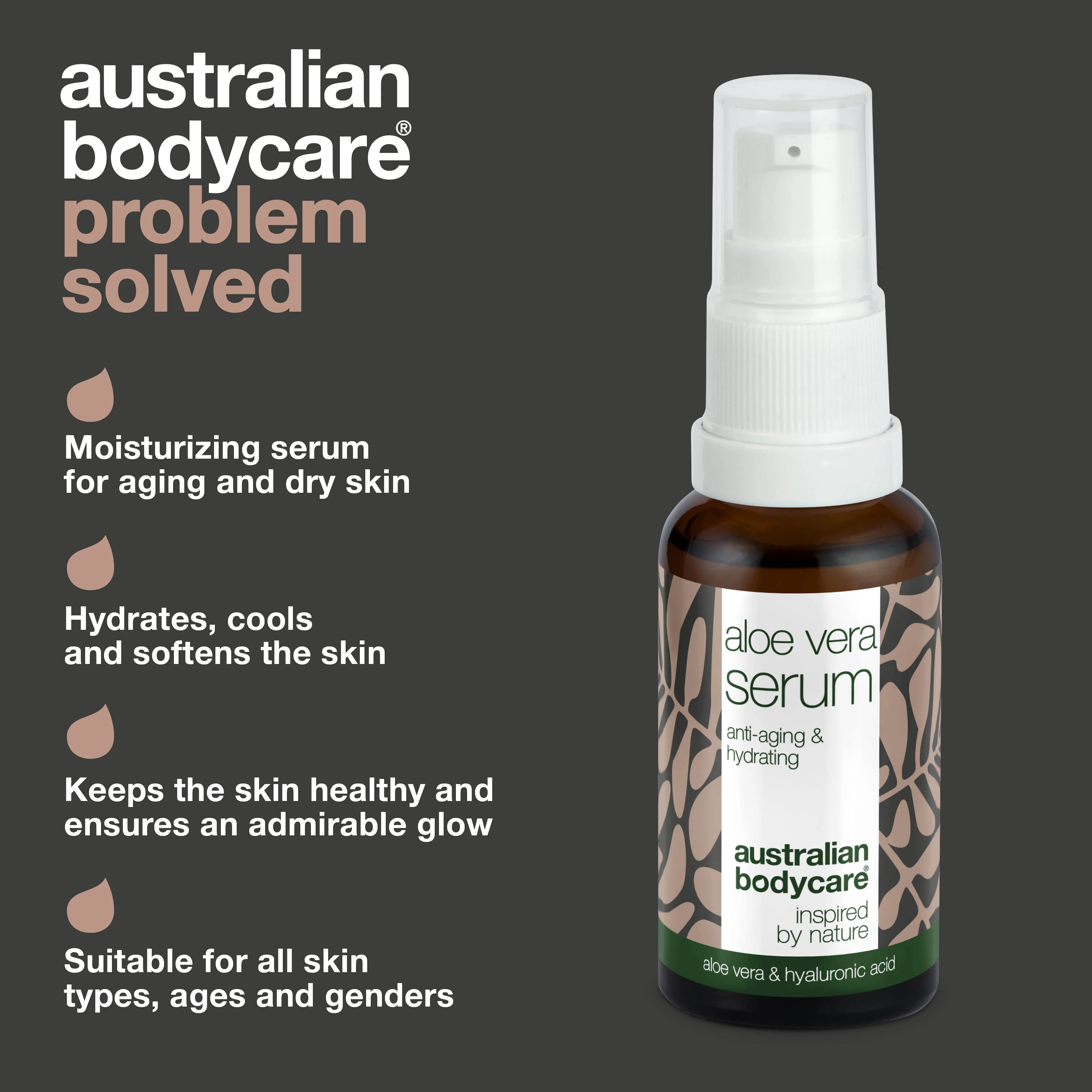 Aloe vera, anti aging & hydrating serum with Vitamin C,E,F — Moisturizing serum with Aloe vera, Tea Tree Oil and Hyaluronic acid for aging and dry skin - Image 3