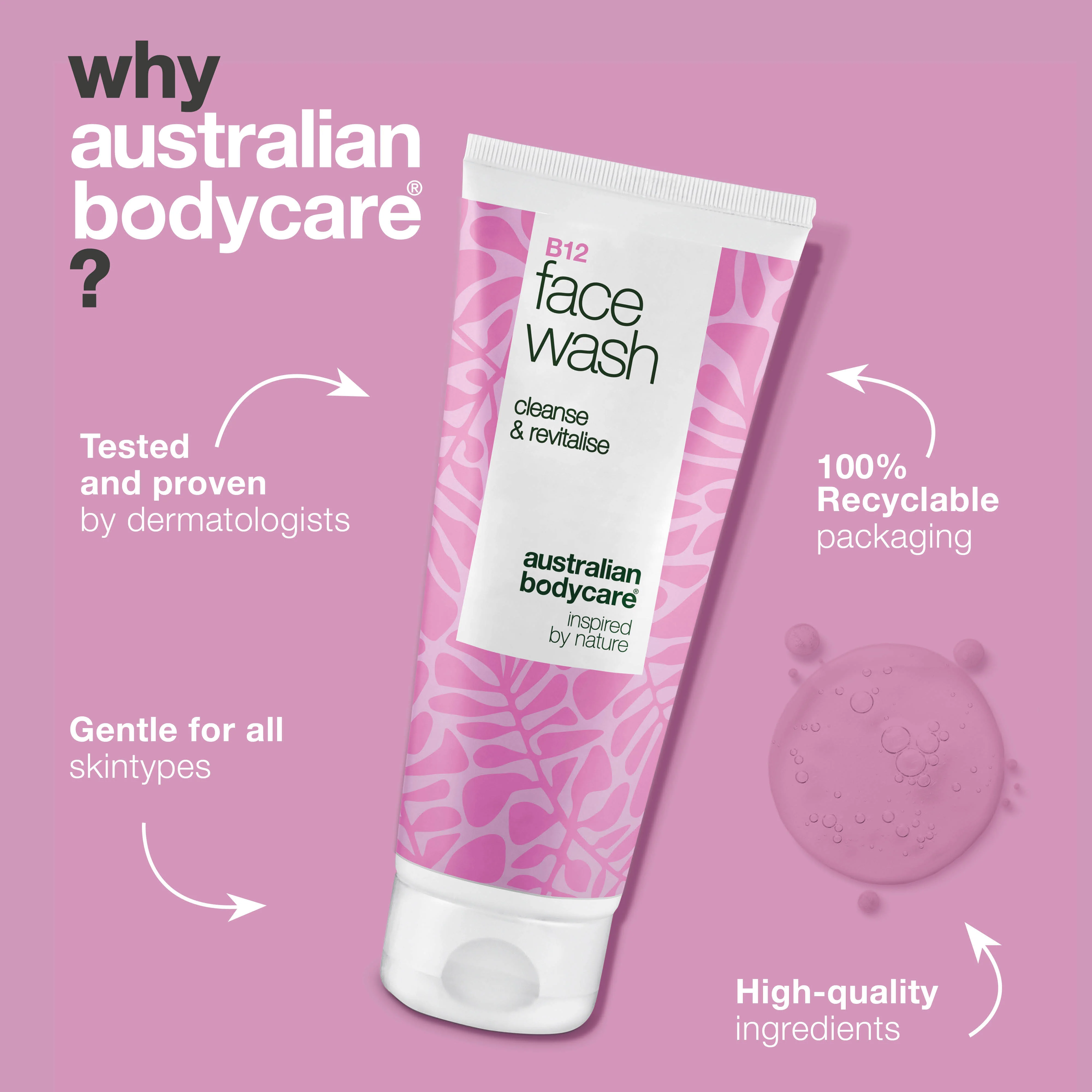 B12 Face Wash – Daily Cleanser for Dirt and Impurities — Effective B12 face wash that removes makeup and impurities. Achieve a clean, naturally glowing, well-cared skin. - Image 4