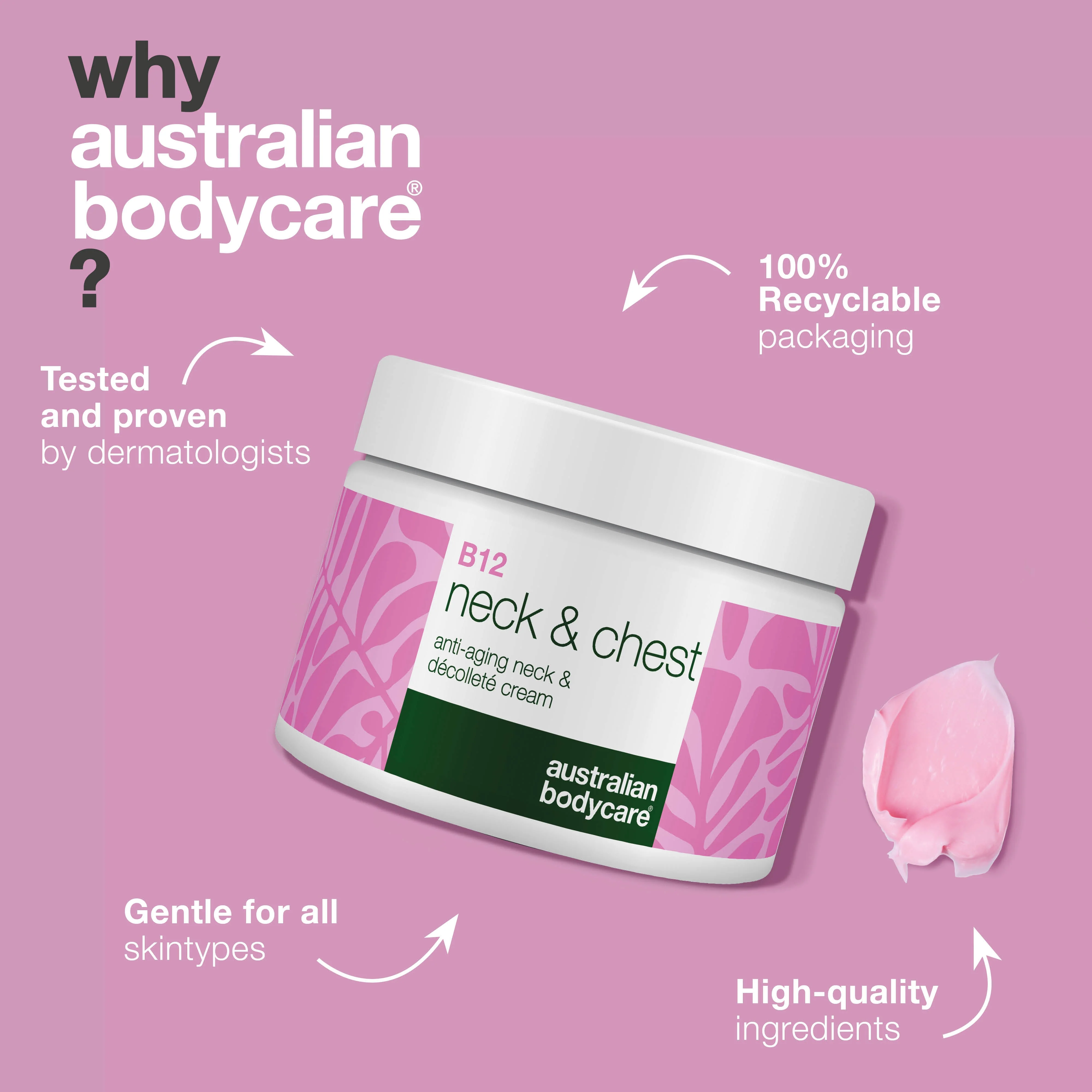 B12 Neck Cream – Reduce Wrinkles and Sagging Skin — B12 Neck & Décolleté Cream hydrates, firms, and smooths wrinkles. Ideal for a youthful, revitalized look. - Image 4