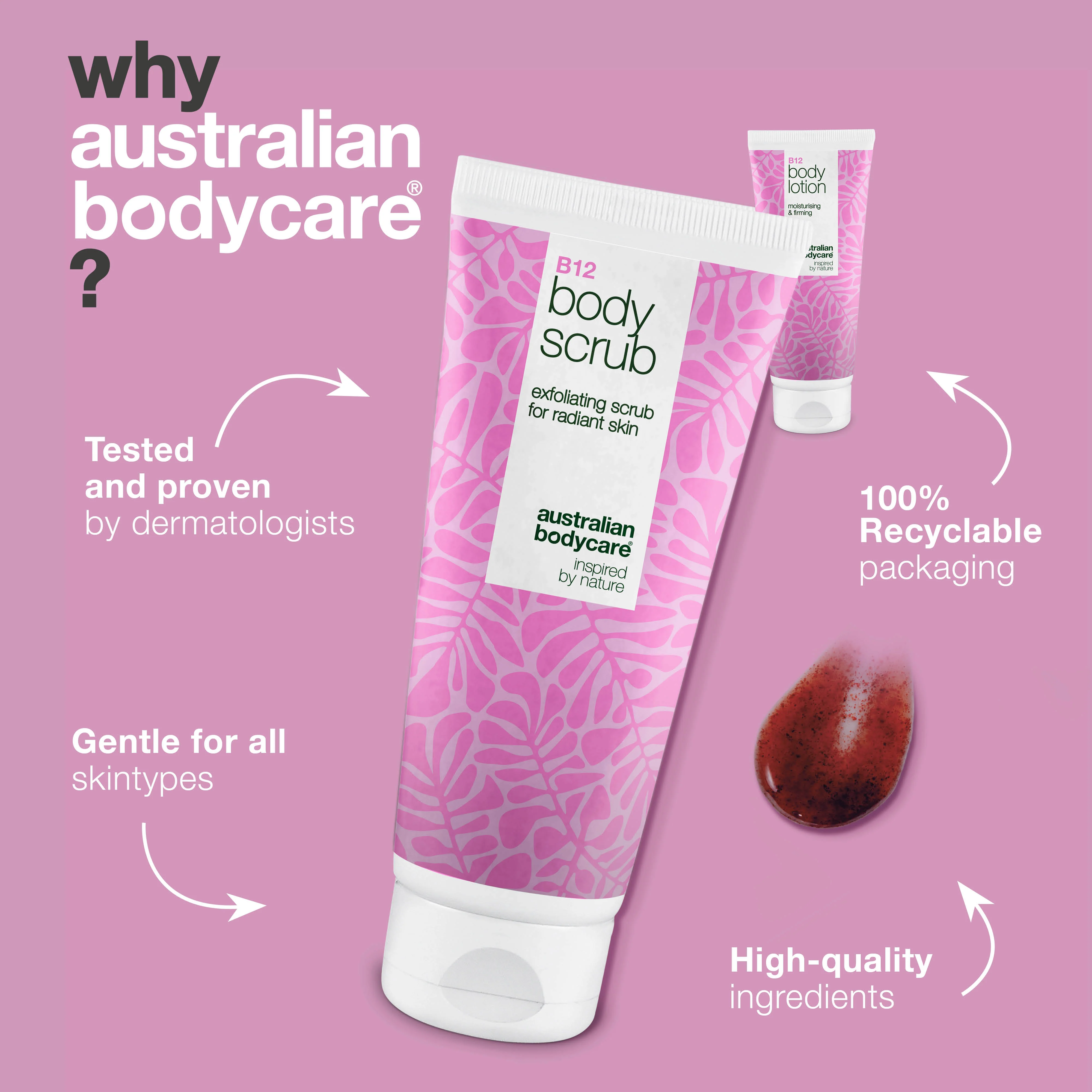 B12 Skincare Set for Dry Skin – Exfoliation & Deep Hydration — Hydrating B12 Body Scrub & Lotion for dry and sensitive skin. - Image 4