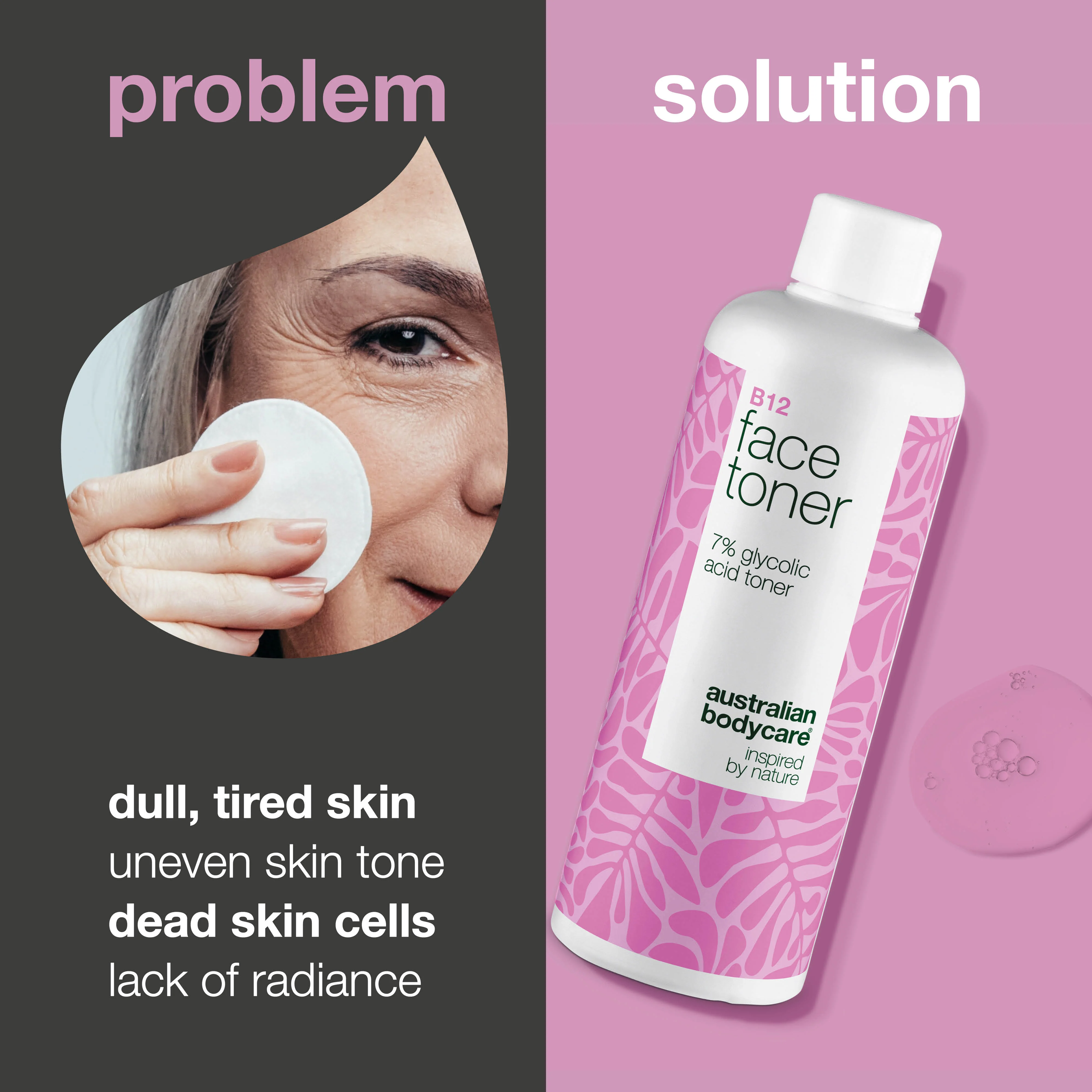 Face Toner with B12 and 7% Glycolic Acid for Smooth Skin — Exfoliating toner with B12 and 7% Glycolic Acid removes dead skin cells, boosts glow, and promotes an even complexion - Image 2
