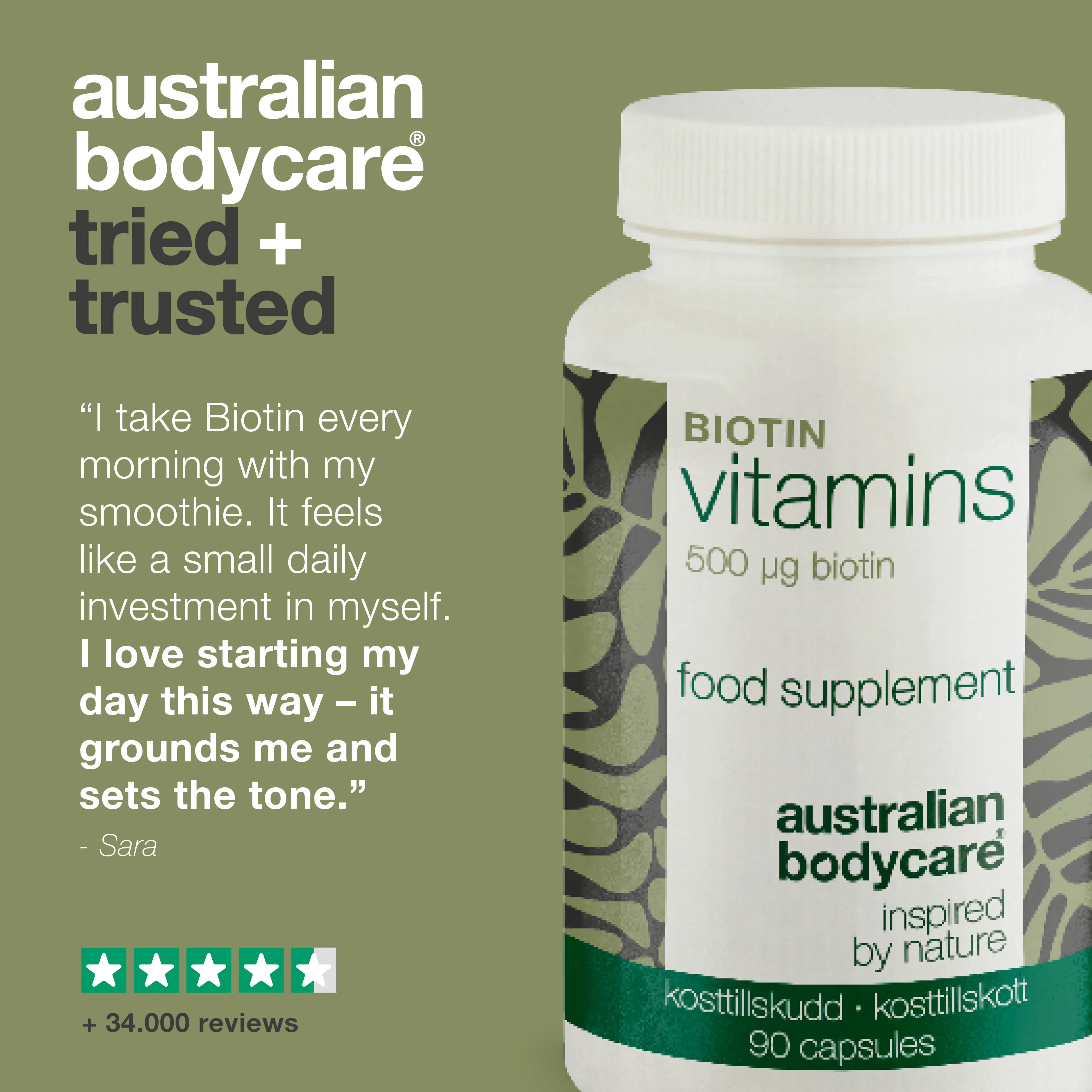 Biotin 500 µg – Daily Vitamin B7 Supplement – 90 Count — Biotin 500 µg with Vitamin B7 – 90 tablets for daily use to help maintain hair, skin, and mucous membranes. Key: biotin, alfalfa, cellulose. - Image 5