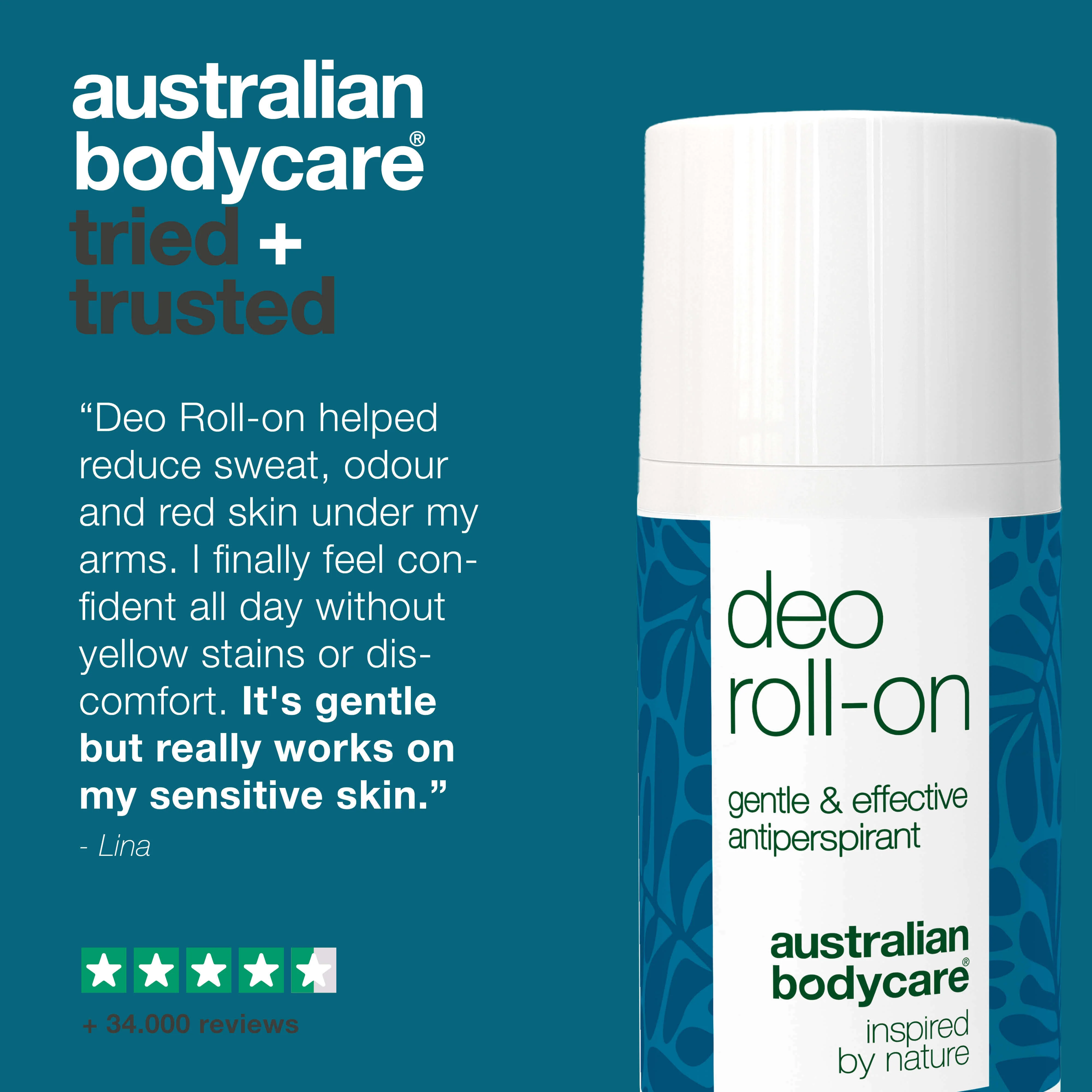 Antiperspirant roll-on deodorant for sweat and odor protection — Stay fresh and dry all day. Fights sweat and odor without irritation or stains. Perfect for daily use on sensitive skin. - Image 5