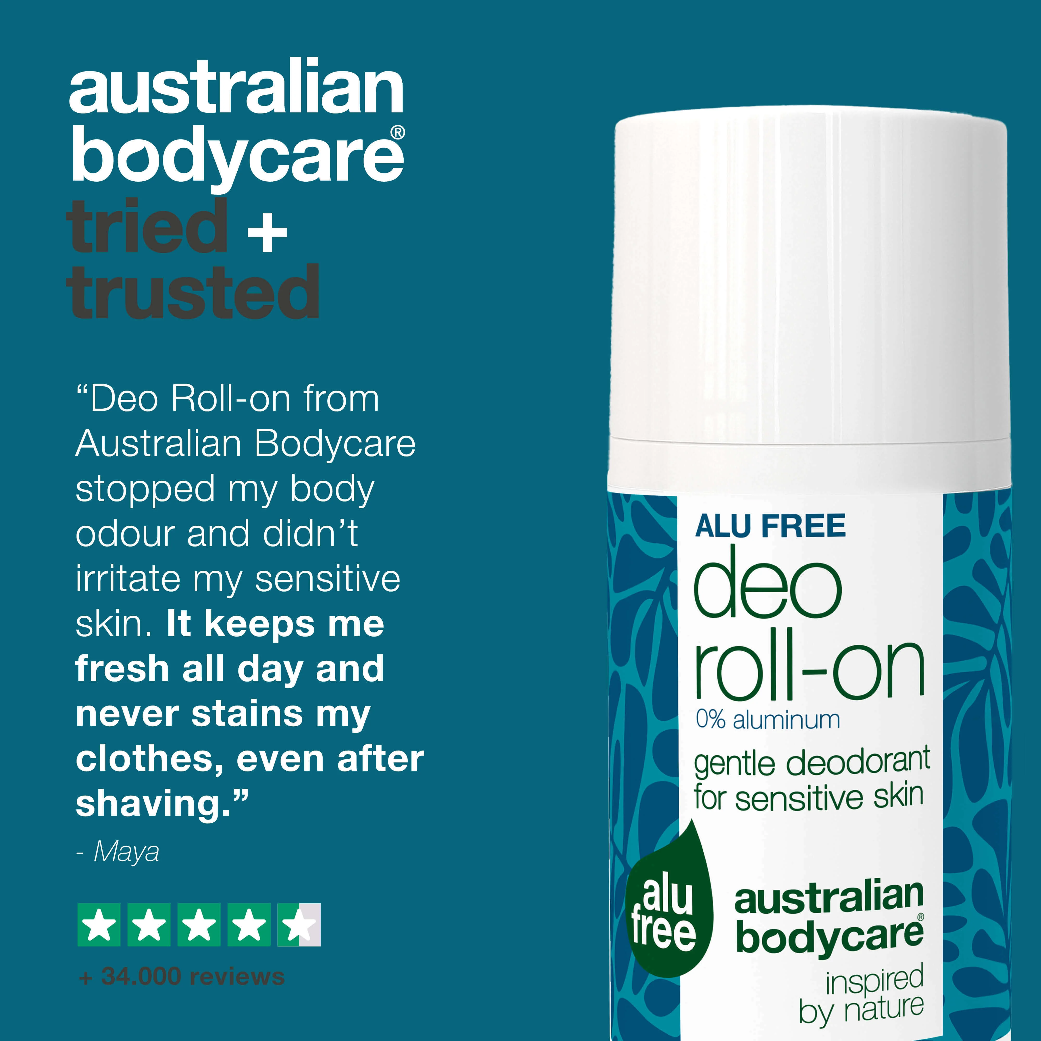 Aluminium Free Natural Roll-On Deodorant for Odour Control — Natural deodorant that fights odour without aluminium. Stay fresh all day – gentle, effective, and kind to sensitive skin. - Image 5