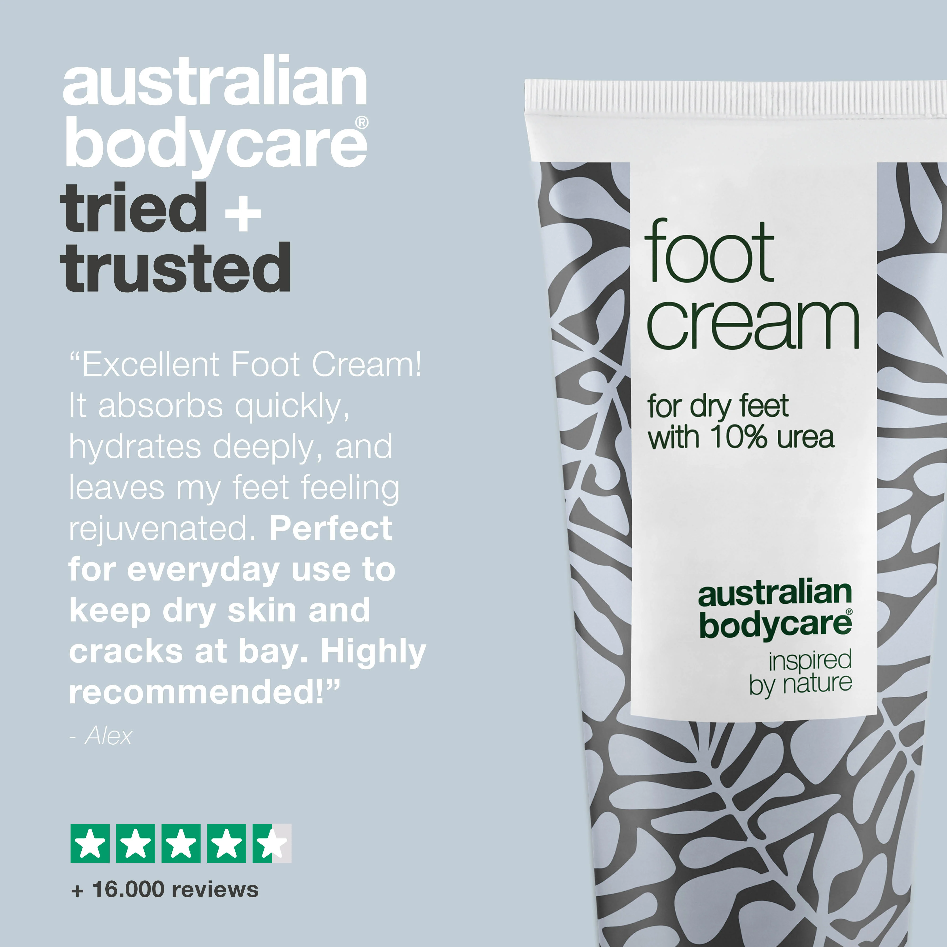 Foot Cream with 10% urea for dry feet — Nurturing foot cream for dry skin on feet with 100% natural Tea Tree Oil - Image 5