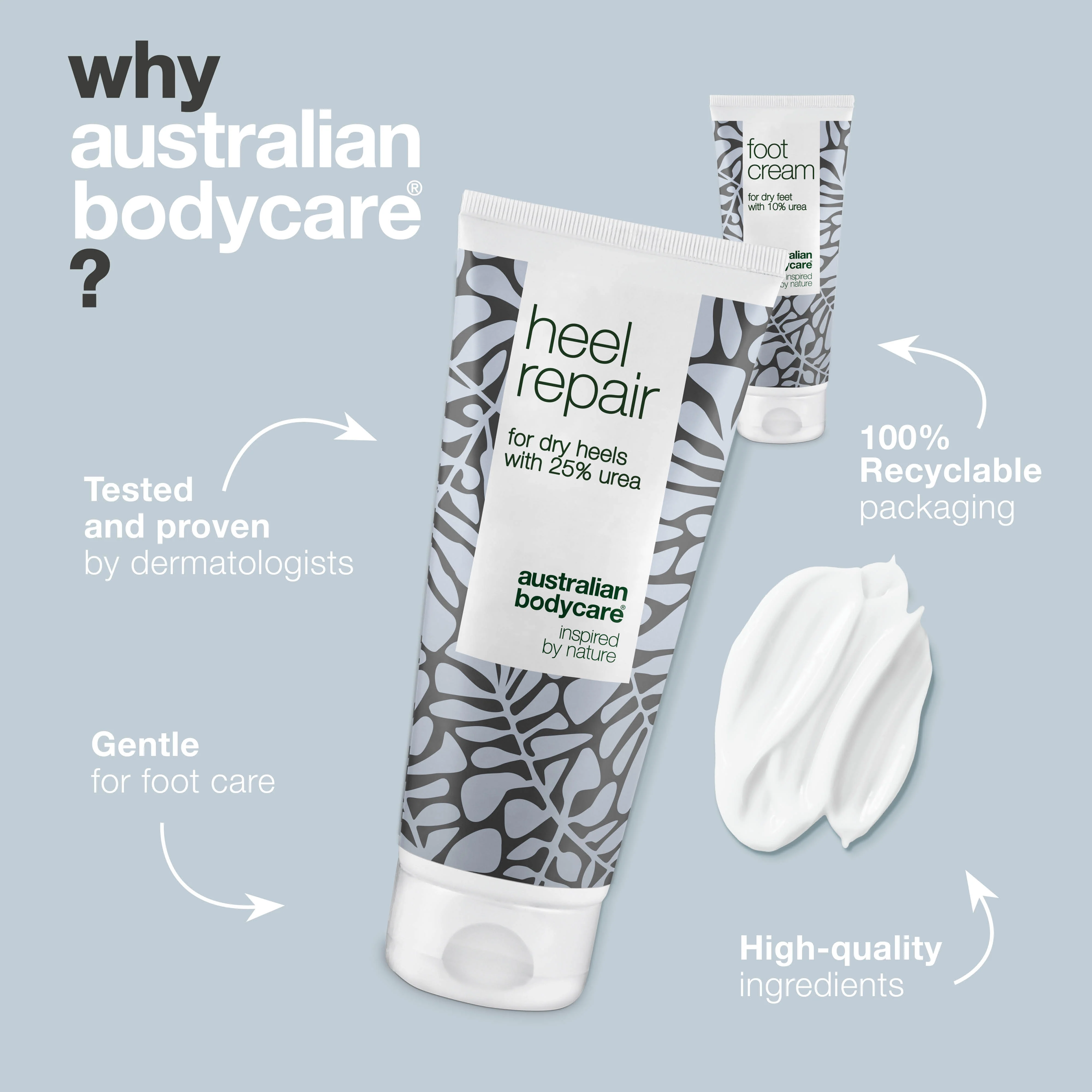 2 products for hard skin on feet and heels — Foot cream and heel cream with urea and Tea Tree Oil for hard skin on feet and heel cracks - Image 4