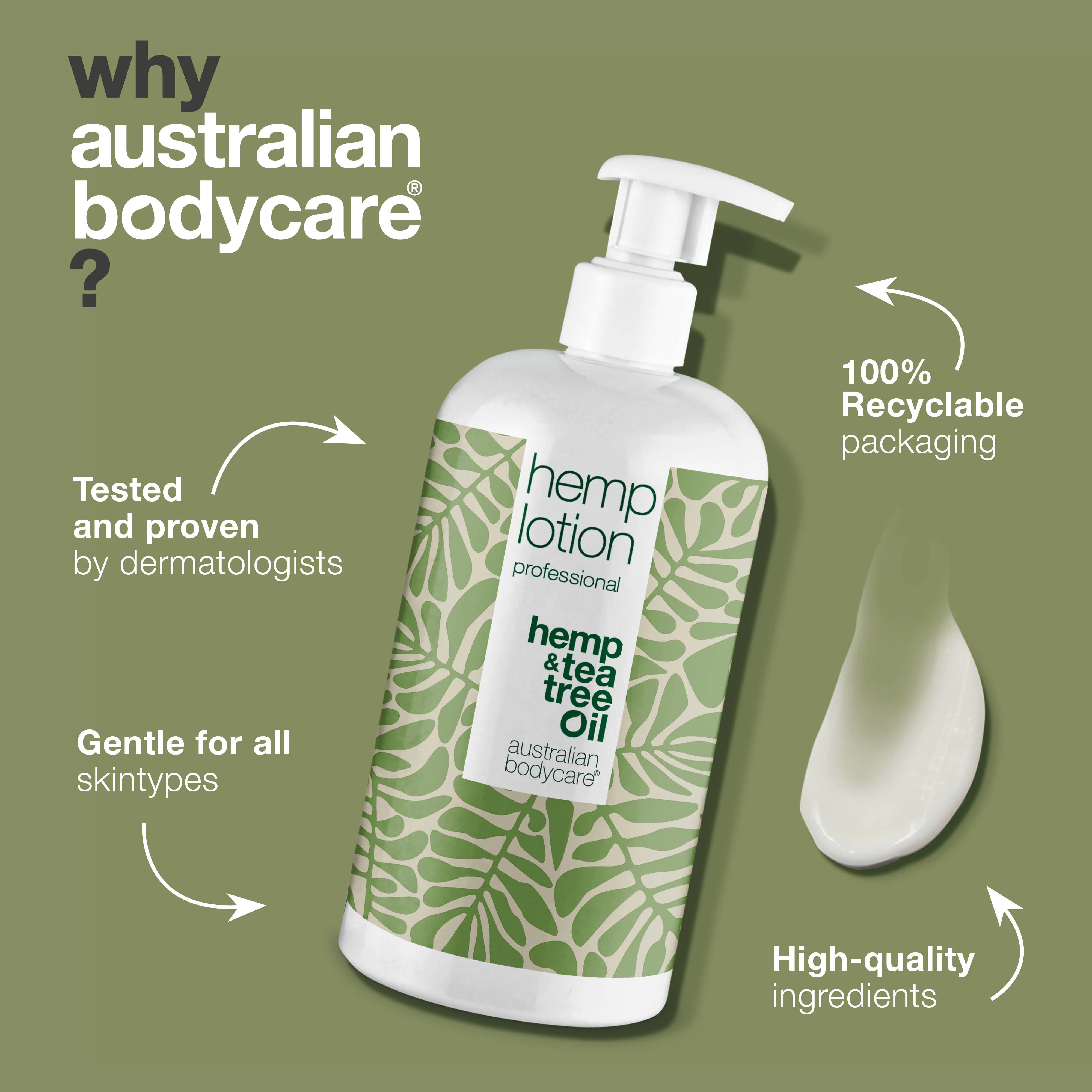 Hemp Body Lotion — Moisturizing care for dry skin and pimples on the body - Image 4