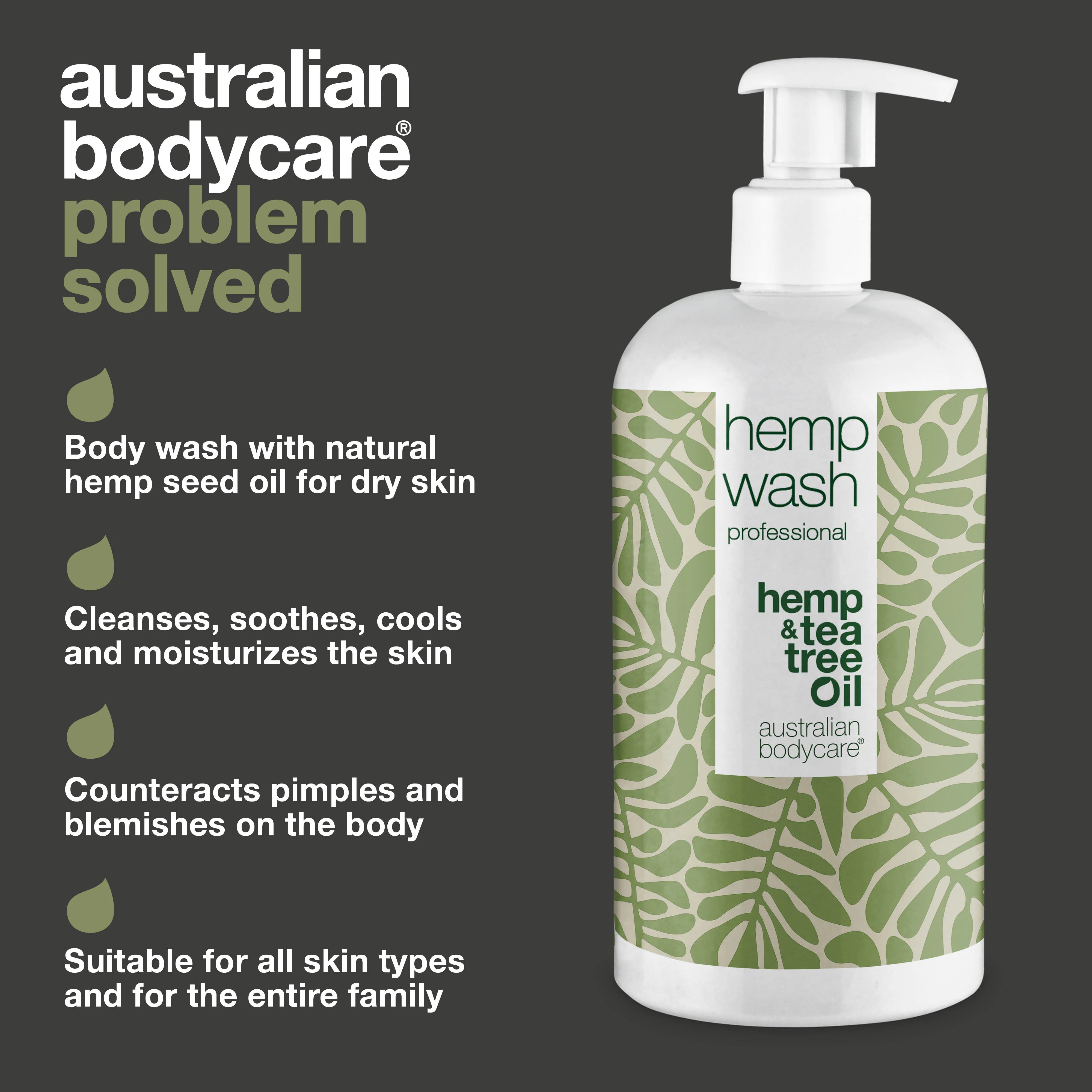 Hemp Cleansing Shower Gel — Body Wash with Natural hemp oil for dry and oily skin - Image 3