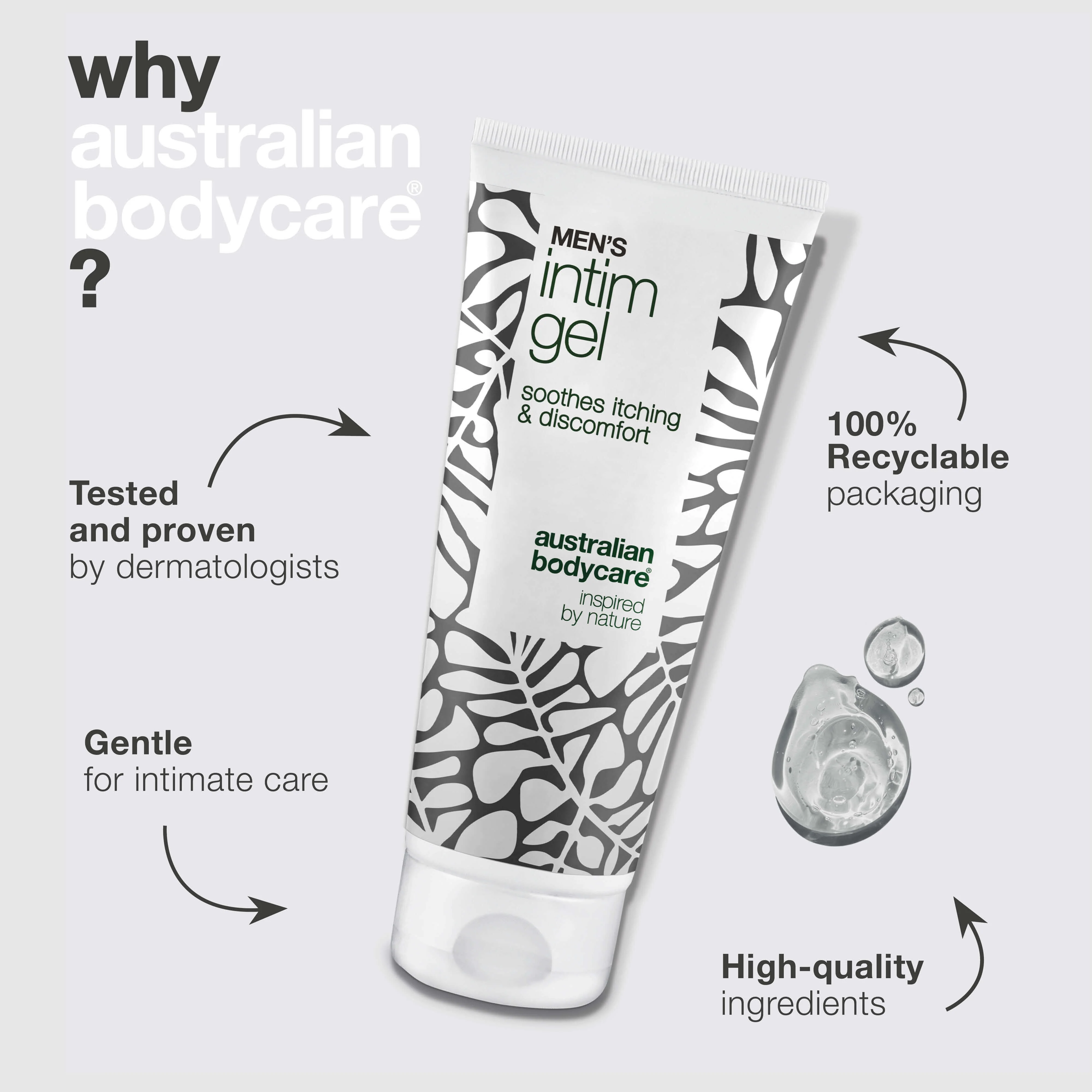 Men’s Intimate Gel – Relieves itching & irritation — Say goodbye to itching with Men’s Intimate Gel. Keeps skin fresh and balanced with a non-greasy, fast-absorbing formula. - Image 4