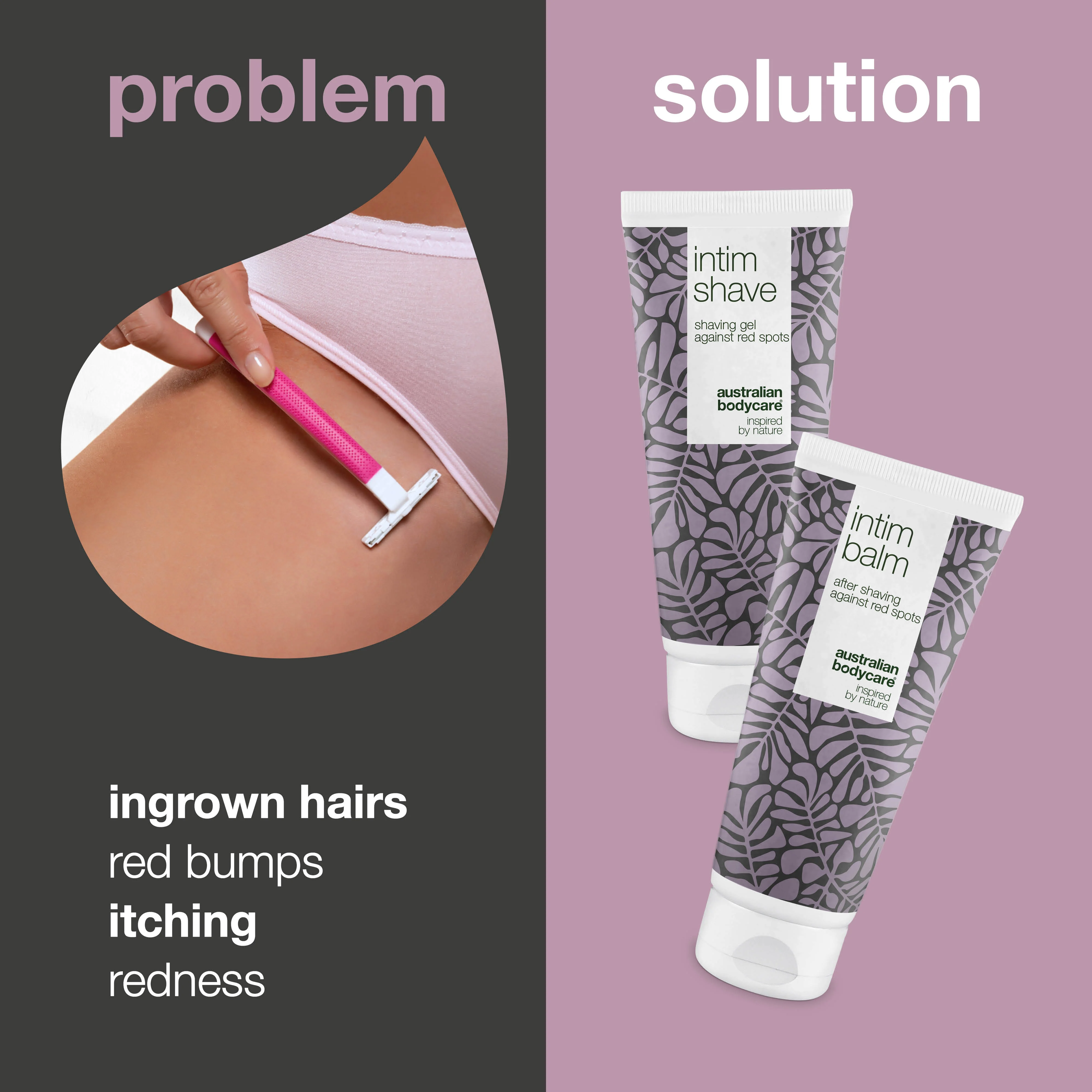 XL Intimate shaving kit — large intimate shaving gel and aftershave balm for ingrown hairs - Image 2