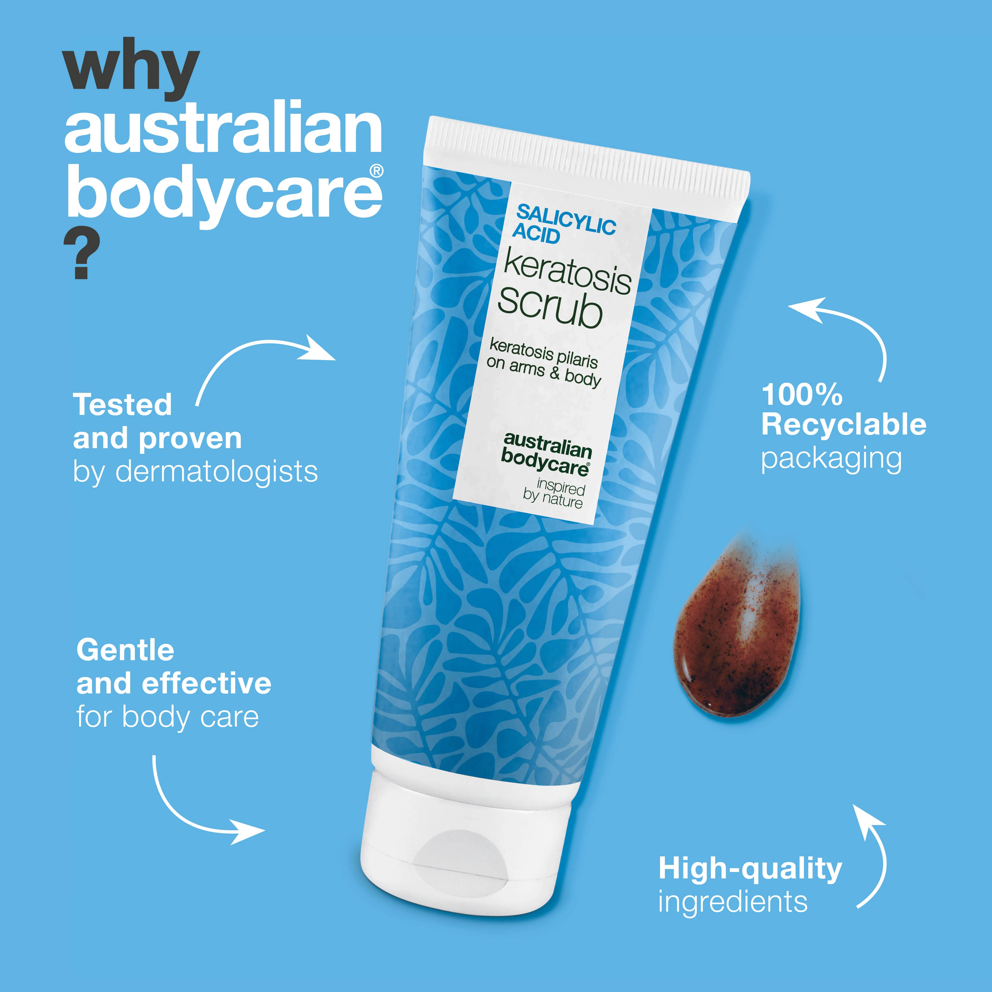 Keratosis Pilaris Body Scrub for rough, bumpy skin — Keratosis Pilaris Body Scrub for rough, dry skin. Exfoliates and softens with Salicylic Acid, Glycolic Acid, and Glycerin. - Image 4