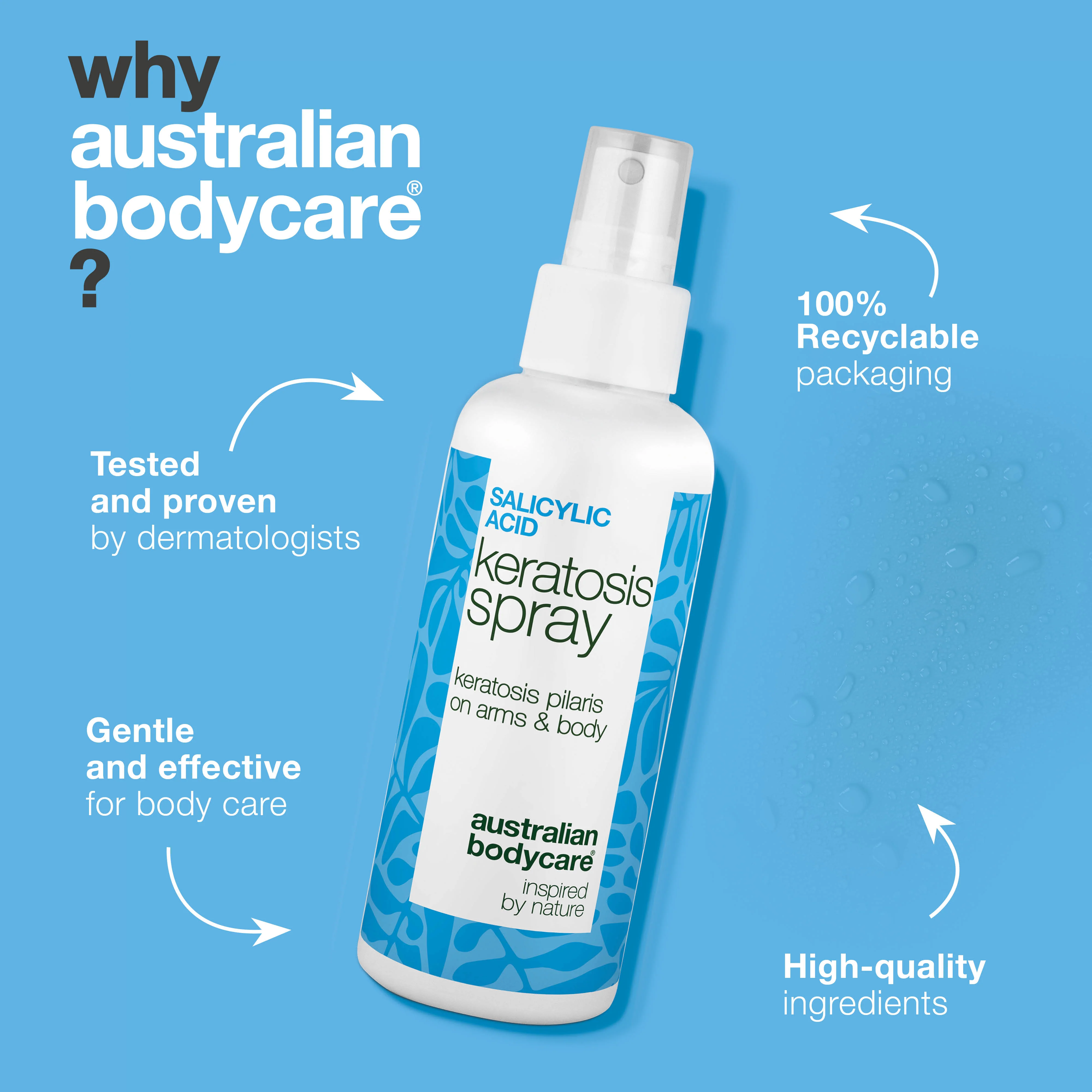 Keratosis Pilaris Spray for bumpy skin and chicken skin — Keratosis pilaris spray reduces rough, dry bumps on arms and thighs. Formulated with salicylic acid to exfoliate and soften skin. - Image 4