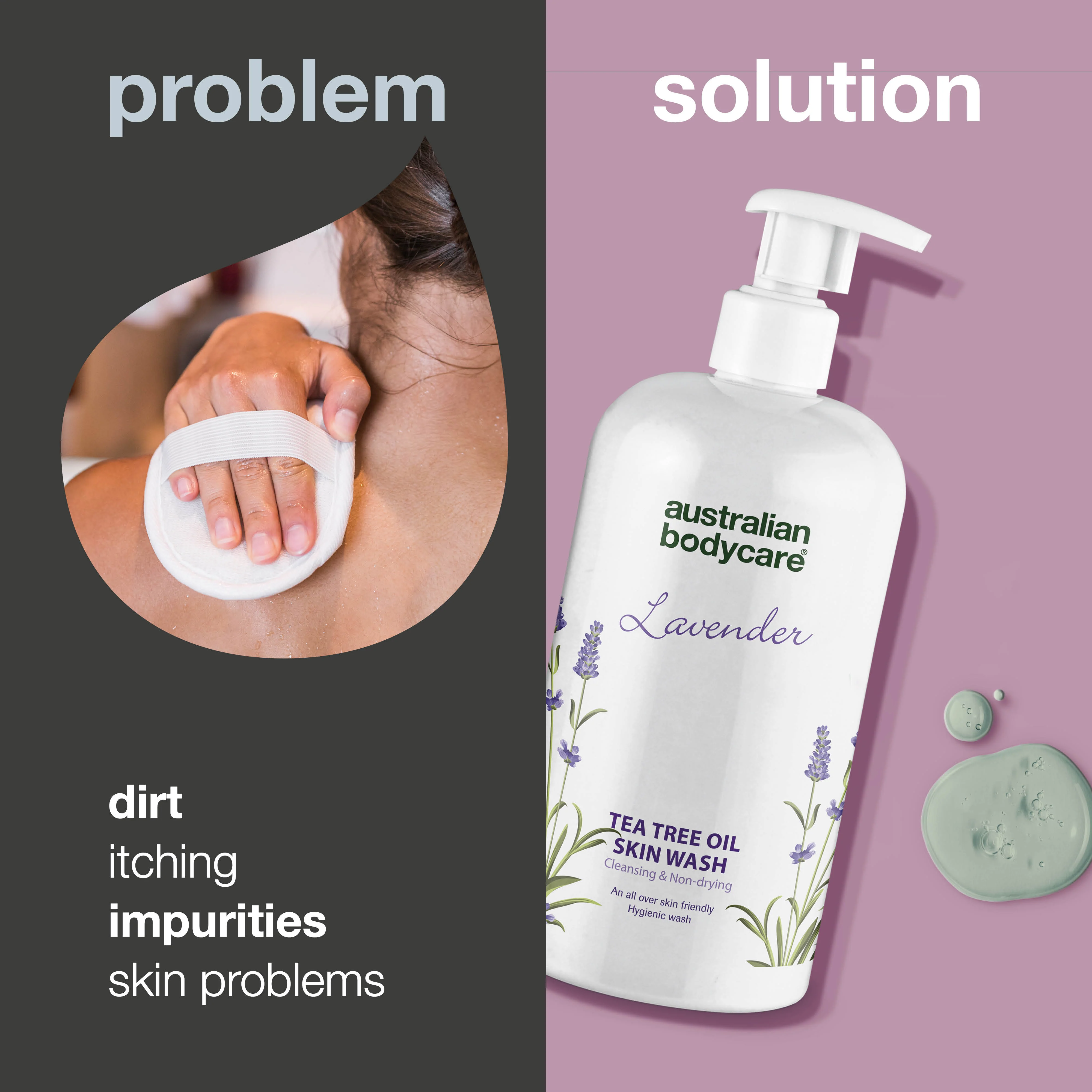 Professional Lavender Skin Wash — Professional Shower gel with Tea Tree Oil and Lavender to wash your body daily - Image 2