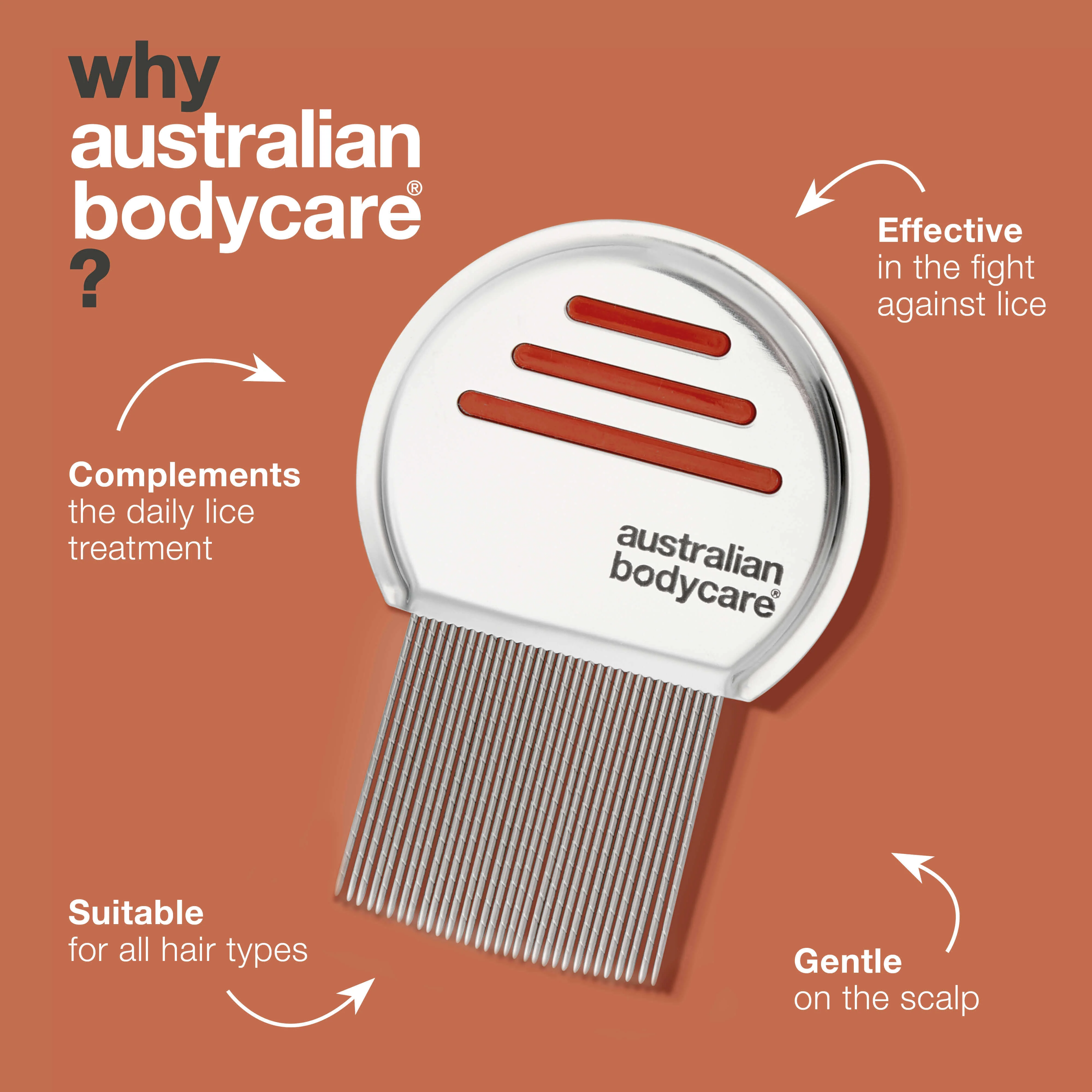 Metal Lice Comb – Effectively Removes Lice & Nits — Remove lice easily with a stainless steel lice comb! Gently and thoroughly eliminates lice and nits. Perfect for lice treatment. - Image 4