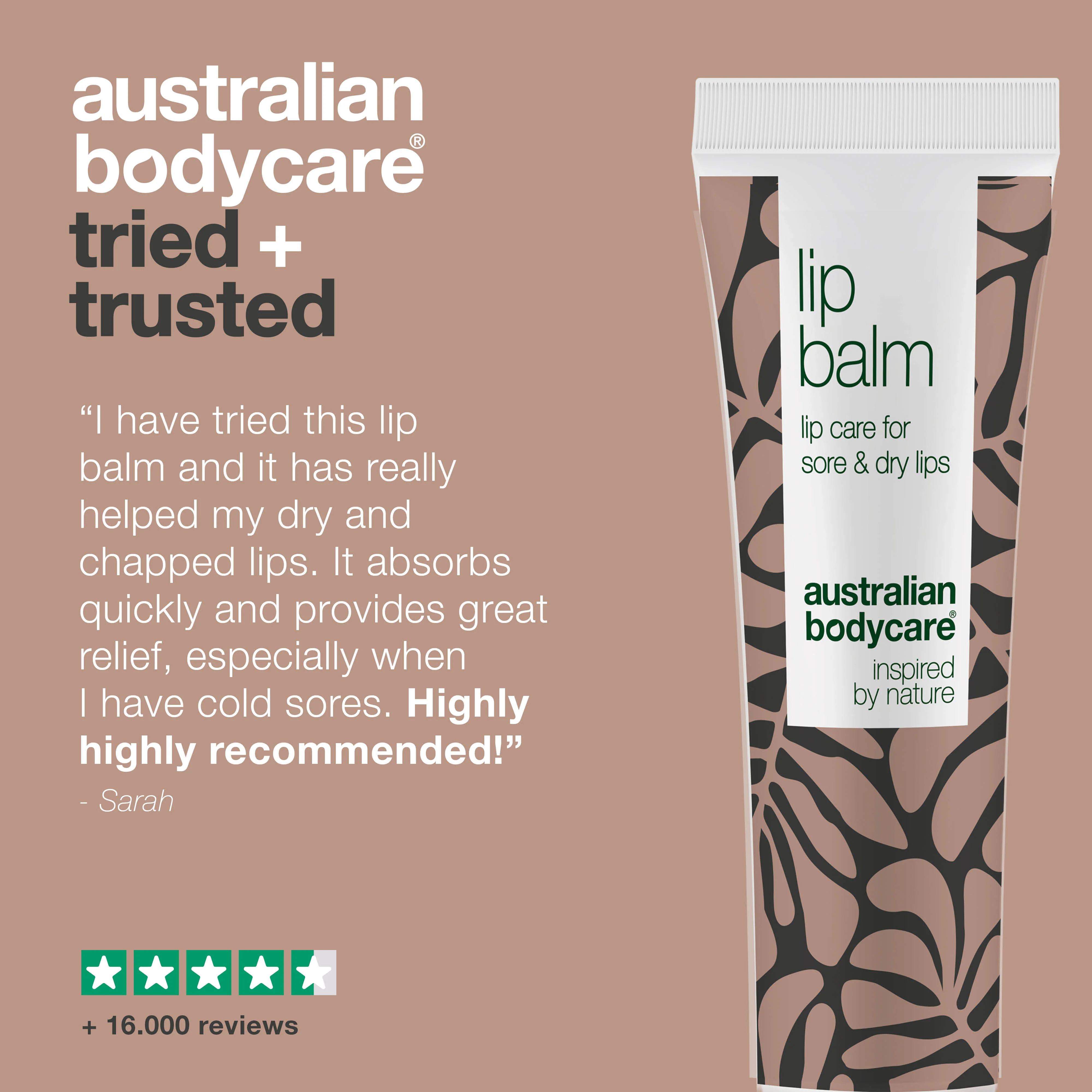 Lip balm for care of dry and chapped lips — Lip balm with Tea Tree Oil for dry lips & care of cold sores - Image 5