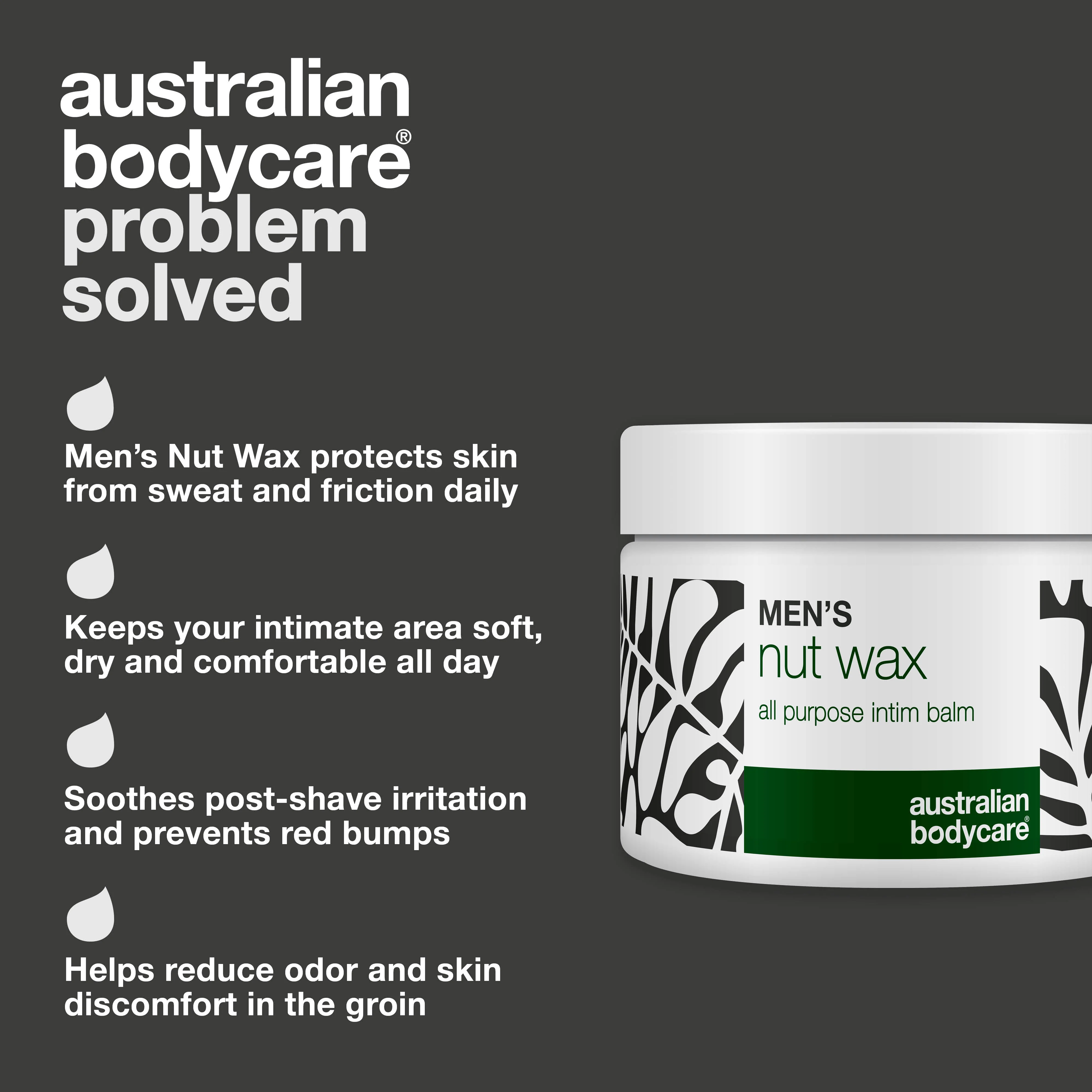 Men’s Nut Wax – tackles sweat, chafing and groin odor — Men’s Nut Wax fights sweat, friction and odor. Keeps your balls fresh, dry and protected with shea butter and calming bisabolol. - Image 3