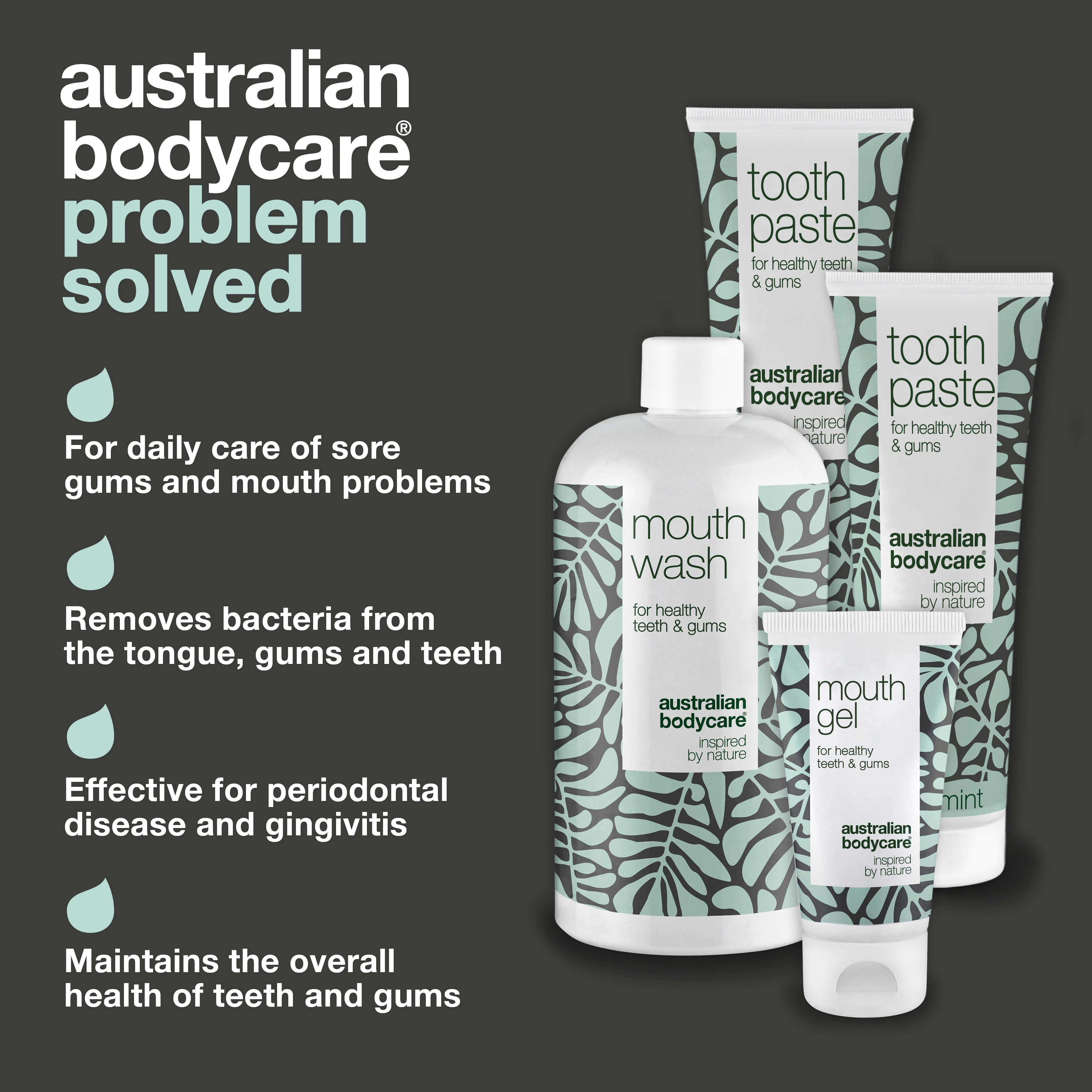 Mouth care kit with 4 products with Tea Tree Oil — For daily care of oral thrush, periodontal disease and gingivitis - Image 3