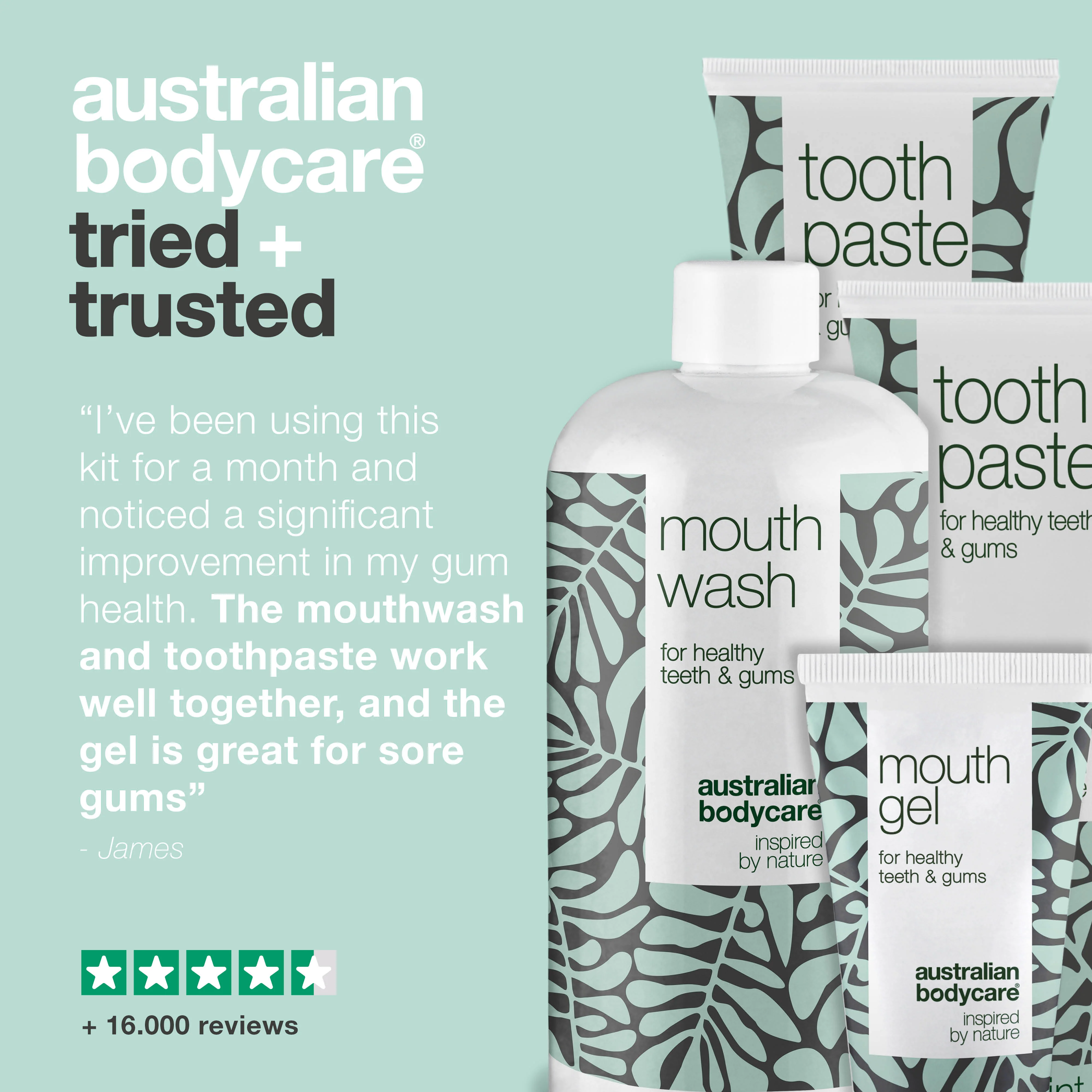 Mouth care kit with 4 products with Tea Tree Oil — For daily care of oral thrush, periodontal disease and gingivitis - Image 5