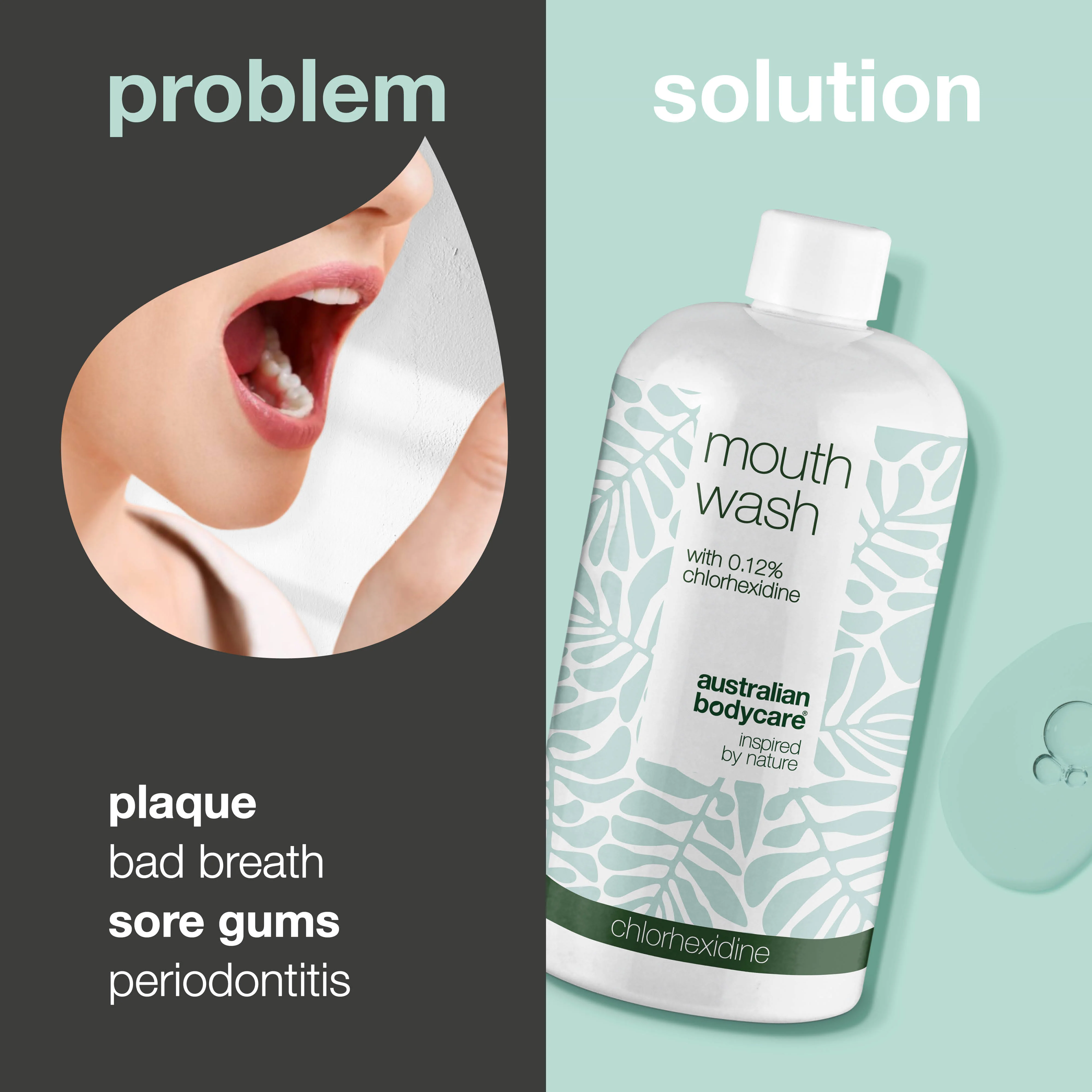 Chlorhexidine mouthwash 0.12% with Tea Tree Oil — Mouthwash for daily care of sore gums, periodontal disease and bad breath - Image 2