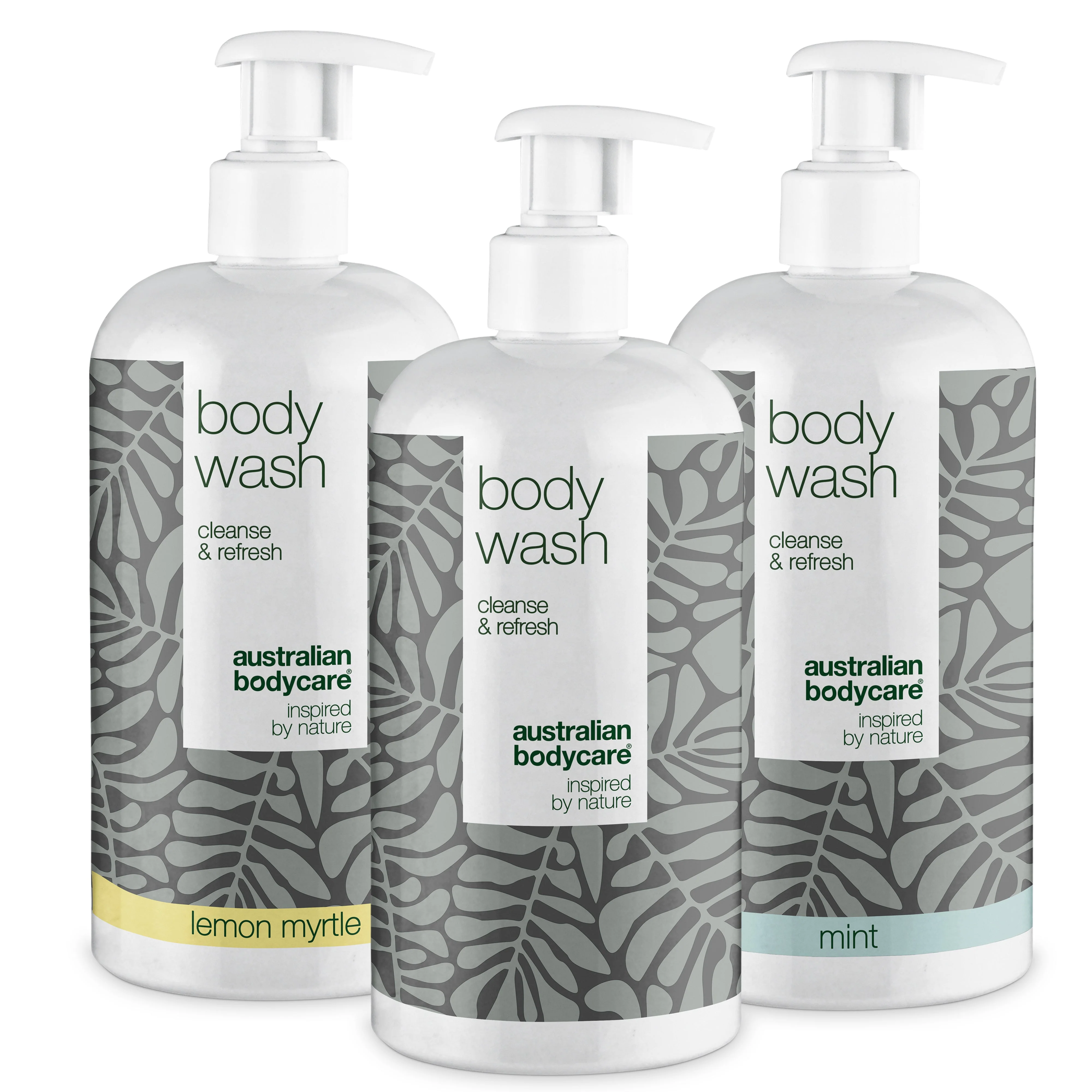 3 Body Wash - offer pack — Package offer with 3 x Body Wash (500 ml): Tea Tree Oil, Lemon Myrtle & Mint