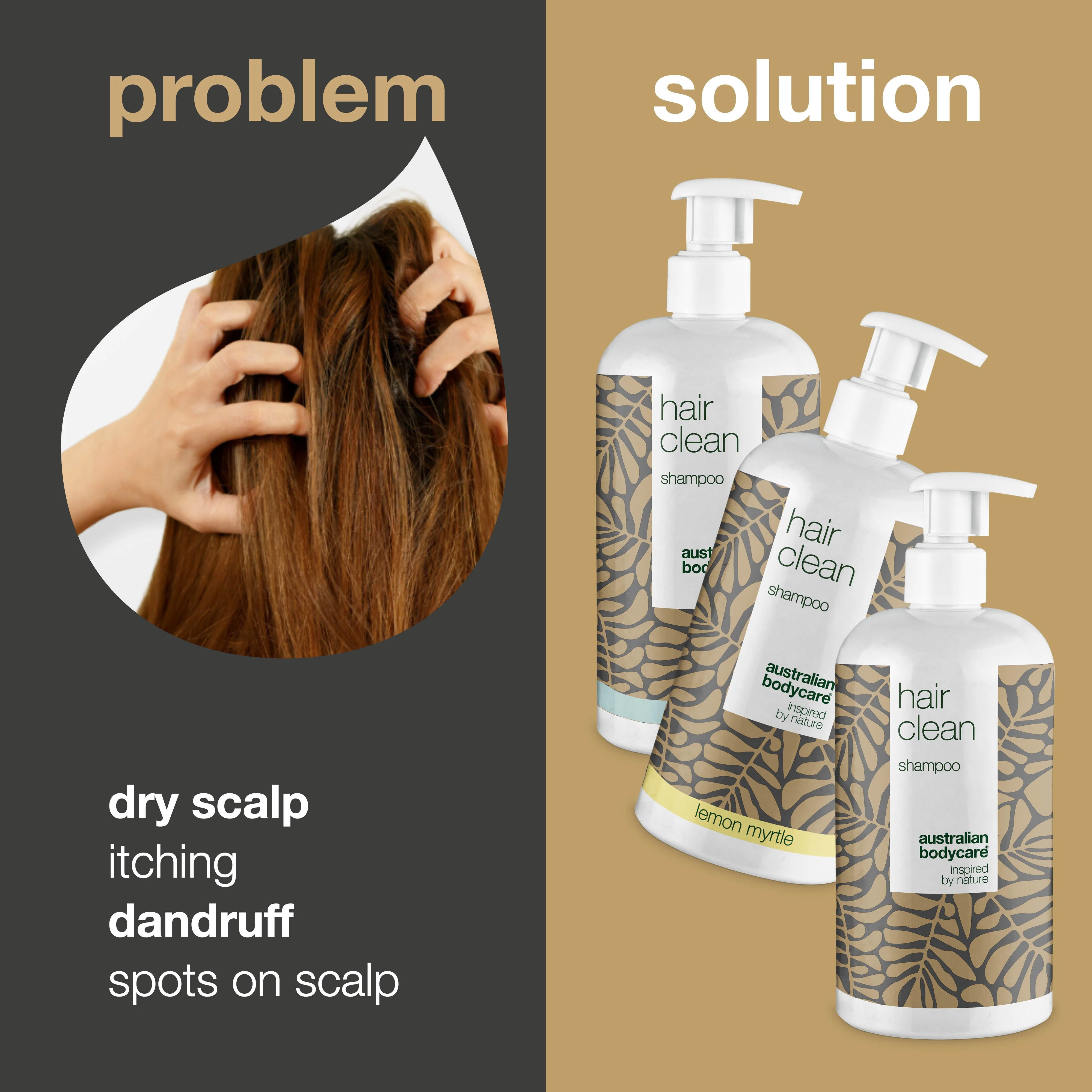 3 Hair Clean shampoo - offer pack — Package offer with 3 x shampoo (500 ml): Tea Tree Oil, Lemon Myrtle & Mint - Image 2