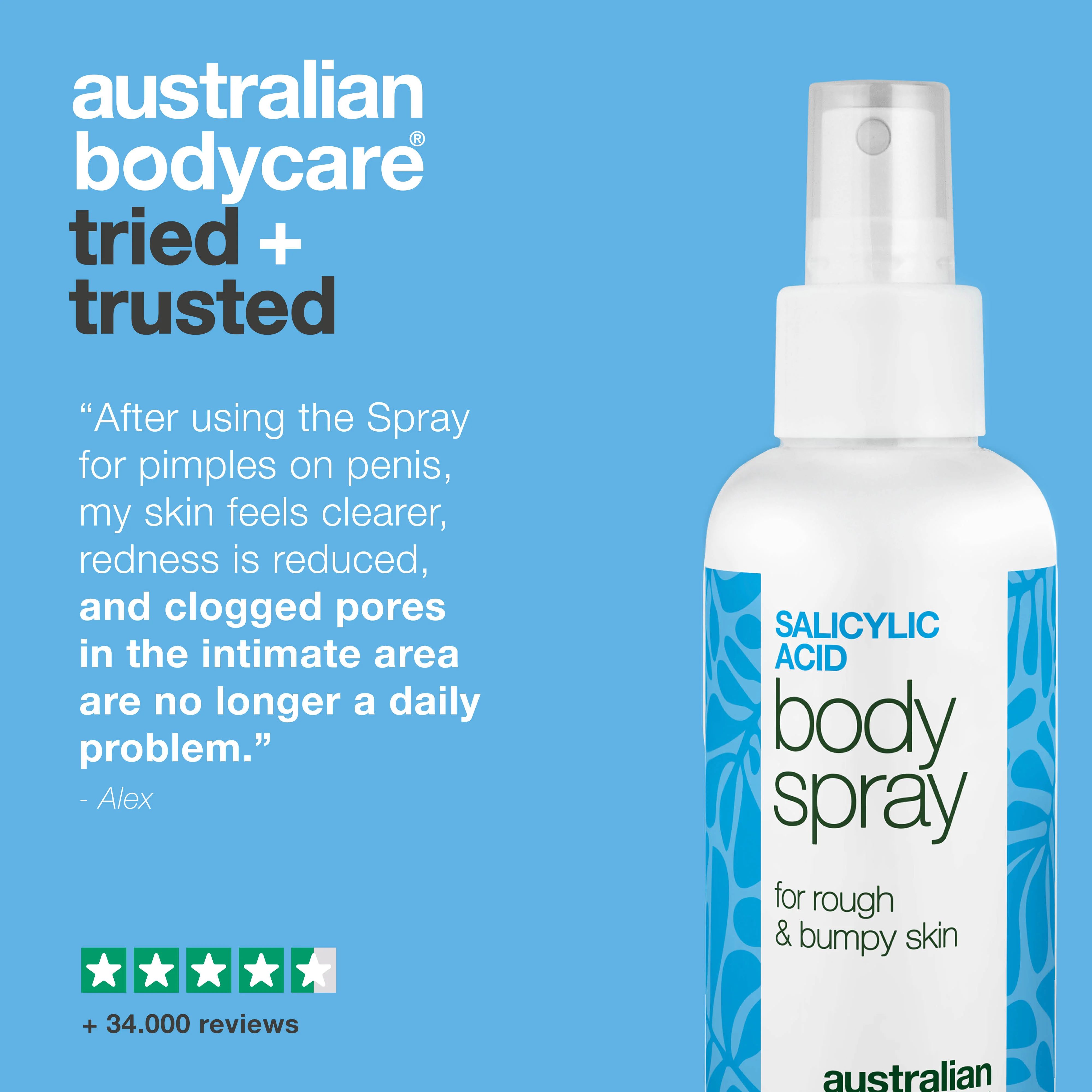 Spray for pimples on penis – clears pores and redness — Spray for pimples on penis reduces bumps and redness. With salicylic acid, glycolic acid, zinc, panthenol and glycerin. - Image 5