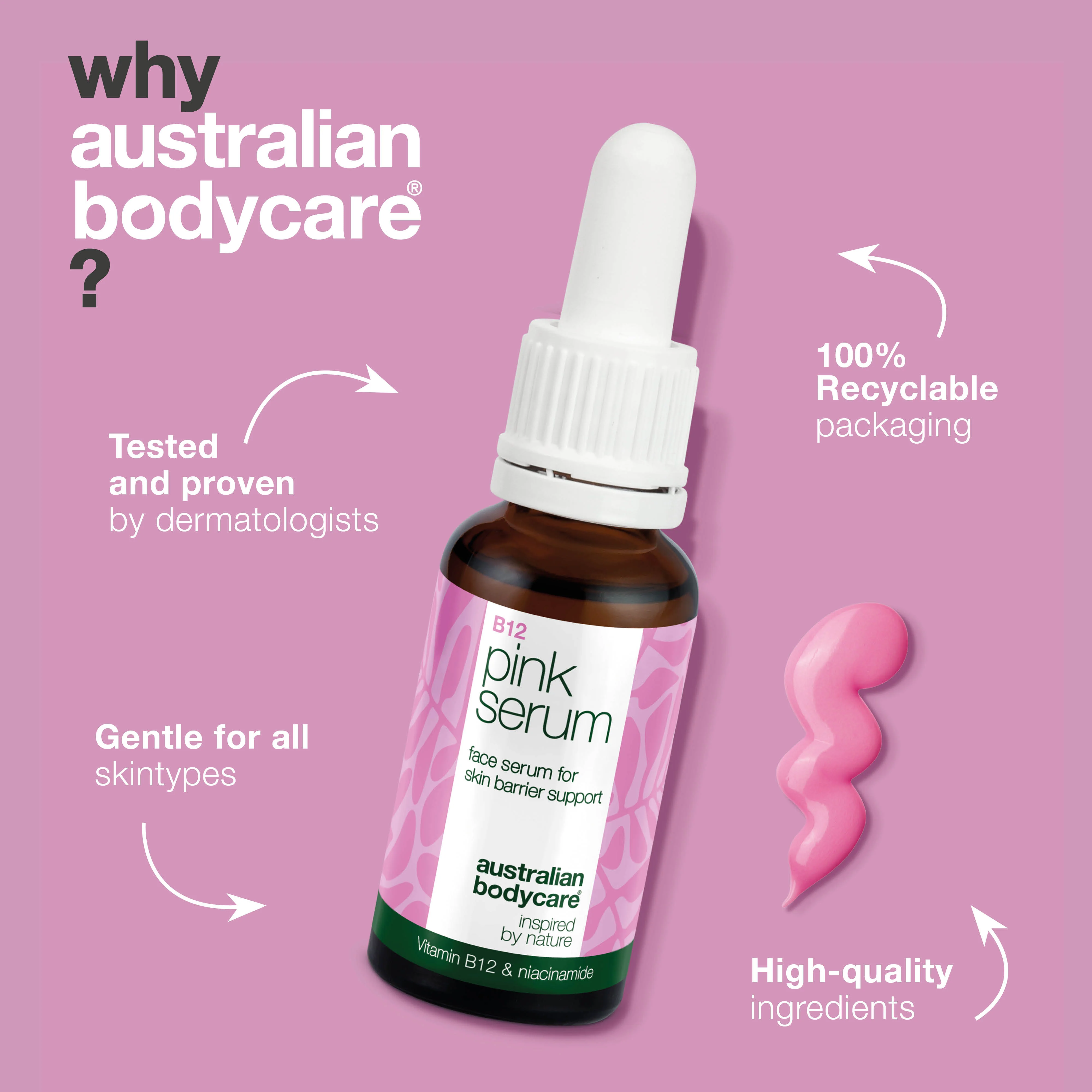 Vitamin B12 Pink Serum – Reduces redness and boosts glow — B12 Pink Serum strengthens the skin barrier, reduces redness and aging signs. Leaves skin soft and radiant. - Image 4