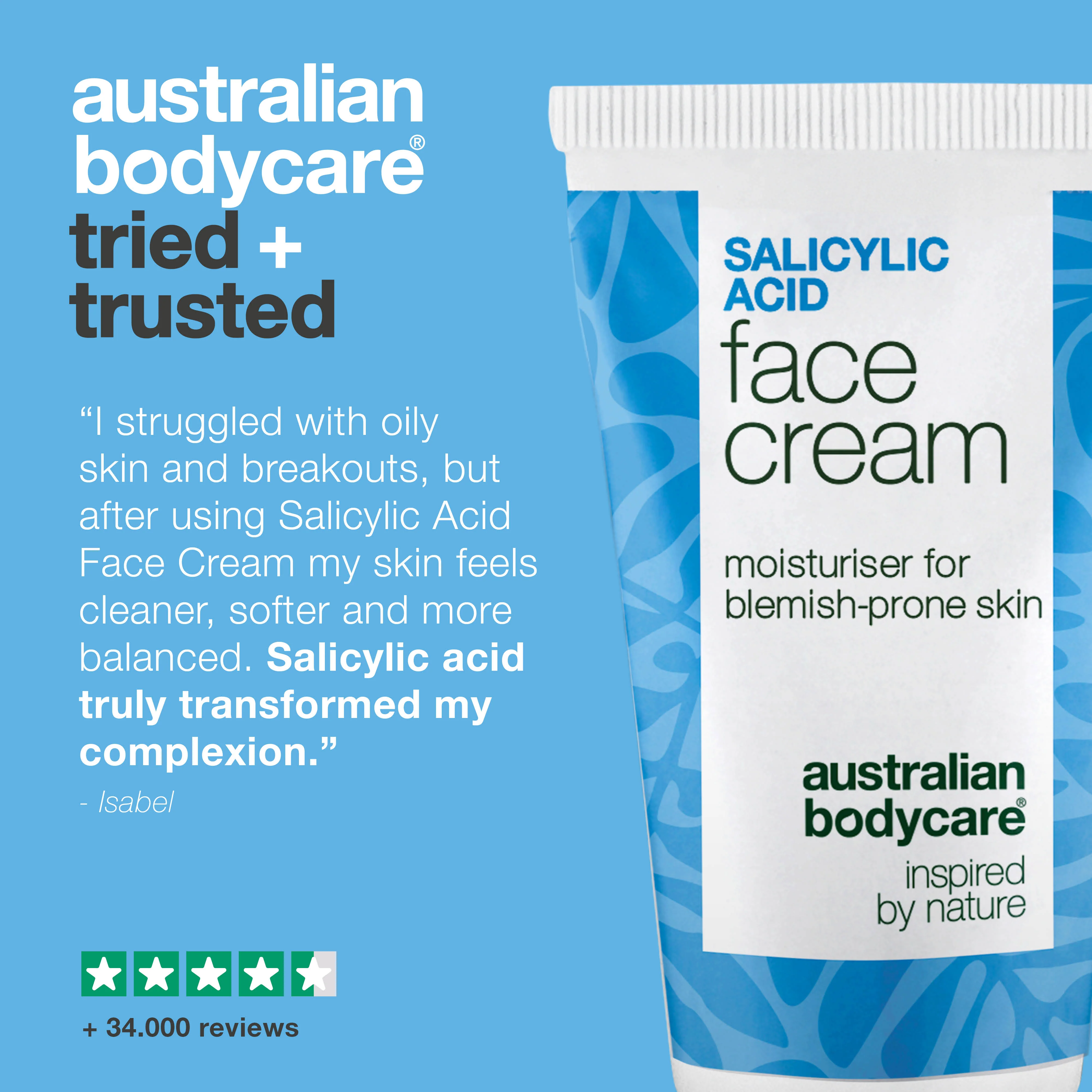 Salicylic Acid Face Cream for blemishes, blackheads and pimples — Lightweight, non-greasy & non-comedogenic moisturiser for oily & acne-prone skin that unclogs pores and locks in moisture. - Image 5