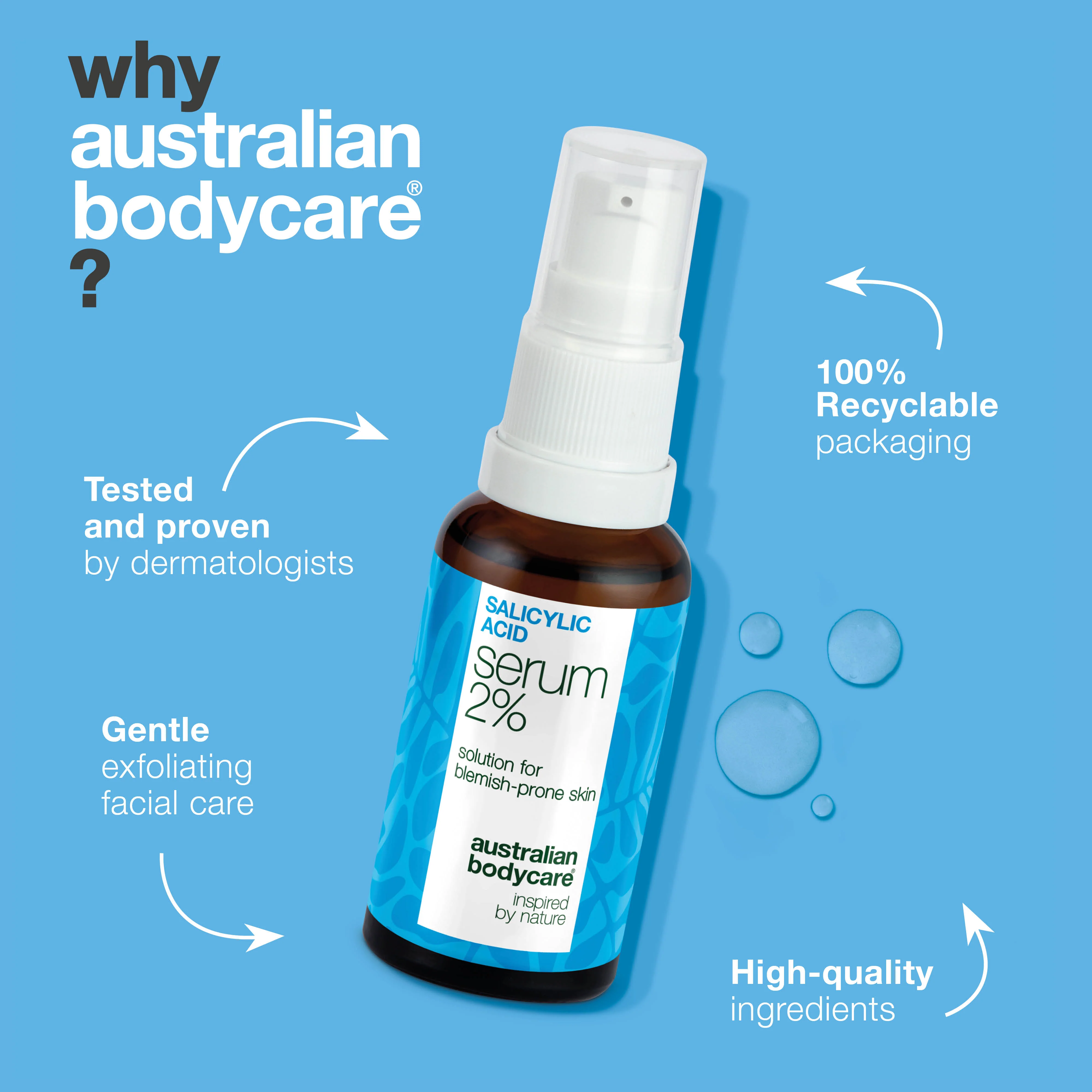 Salicylic acid serum for blemishes, oily skin and pores — Salicylic acid serum for blemishes, oily skin and pores. With Zinc PCA, green tea, hyaluronic acid and glycerin. - Image 3