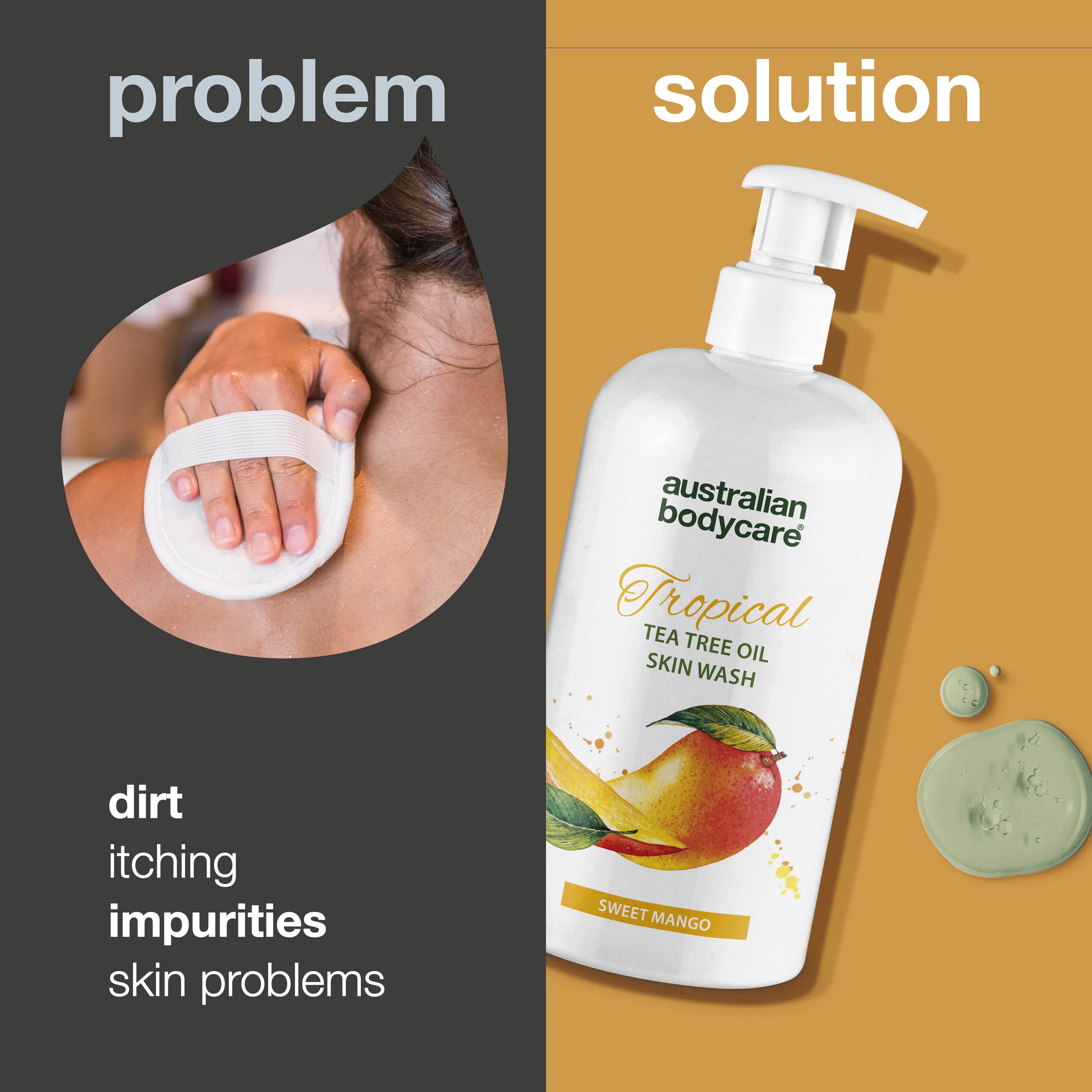 Tropical Skin Wash with mango — Professional Body Wash with Tea Tree Oil and mango for a clean and healthy skin - Image 2
