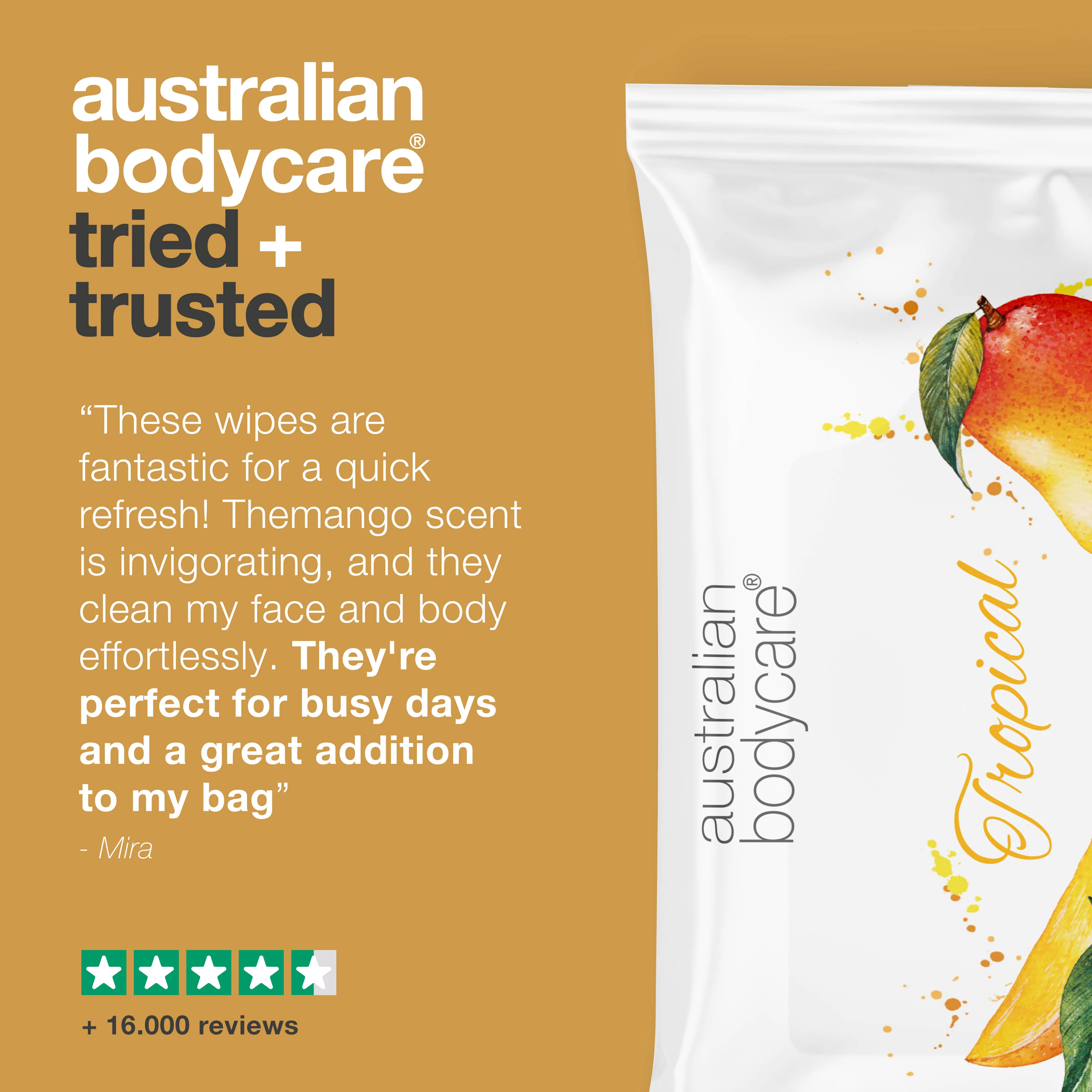 Adult wet wipes with Mango & Tea Tree Oil — For daily rinse of face and body - Image 5