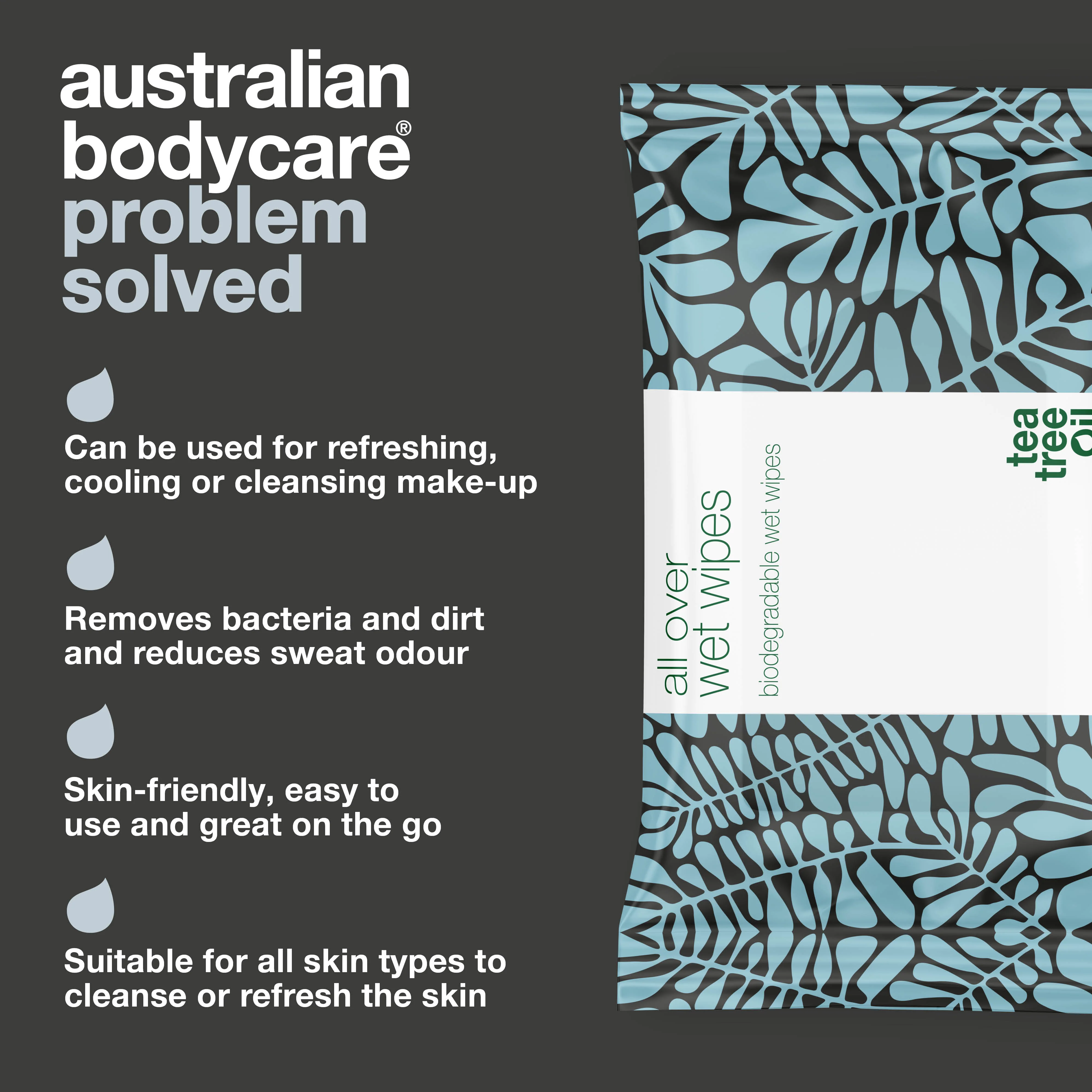 Tea Tree Oil Wet wipes for adults (x36) — An effective product to cleanse & refresh the skin - Image 3
