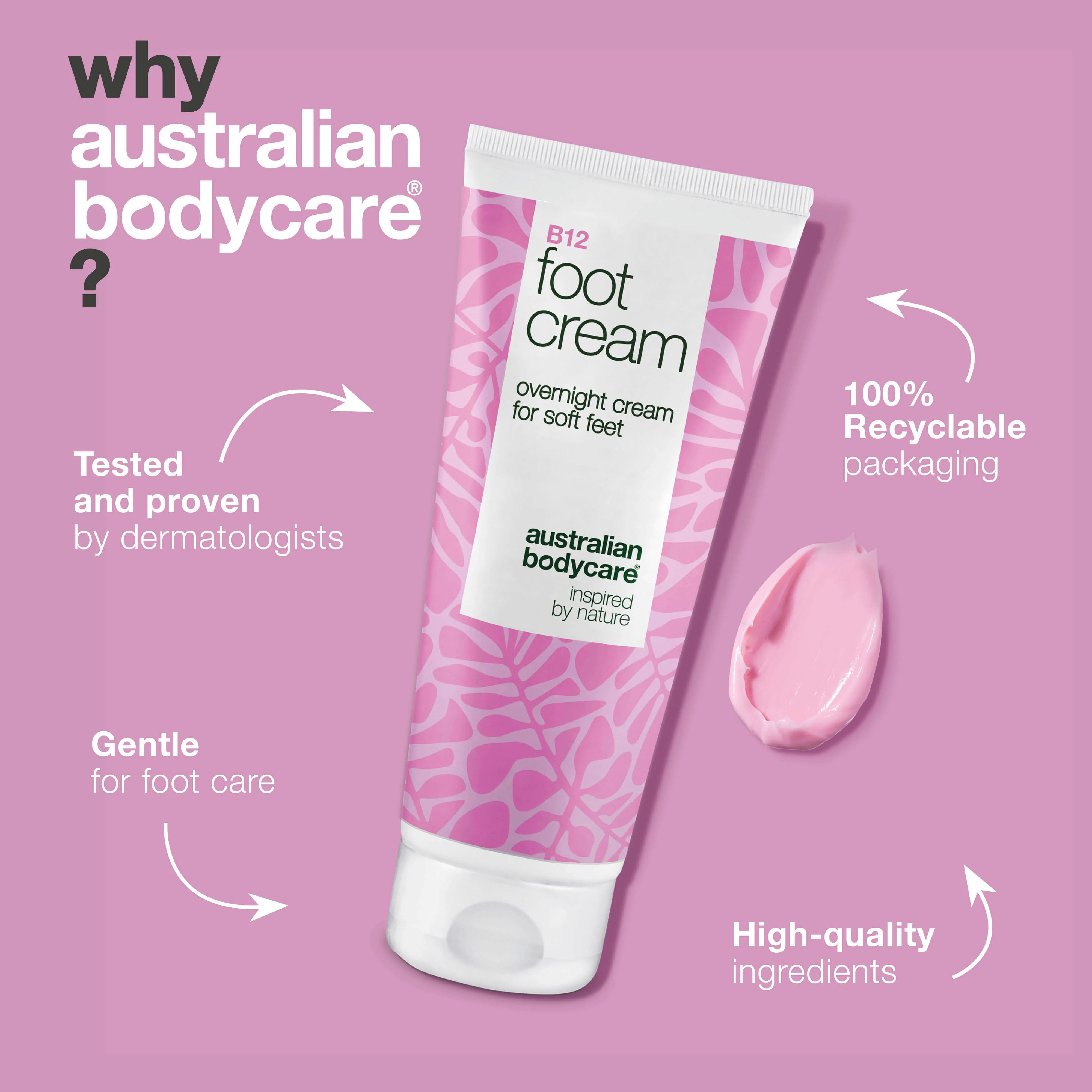 Foot Cream with Vitamin B12 – Softens rough skin & hydrates — Foot cream with Vitamin B12 and 10% urea for dry feet. Hydrates and softens skin. Perfect as a night cream or after a foot bath. - Image 4