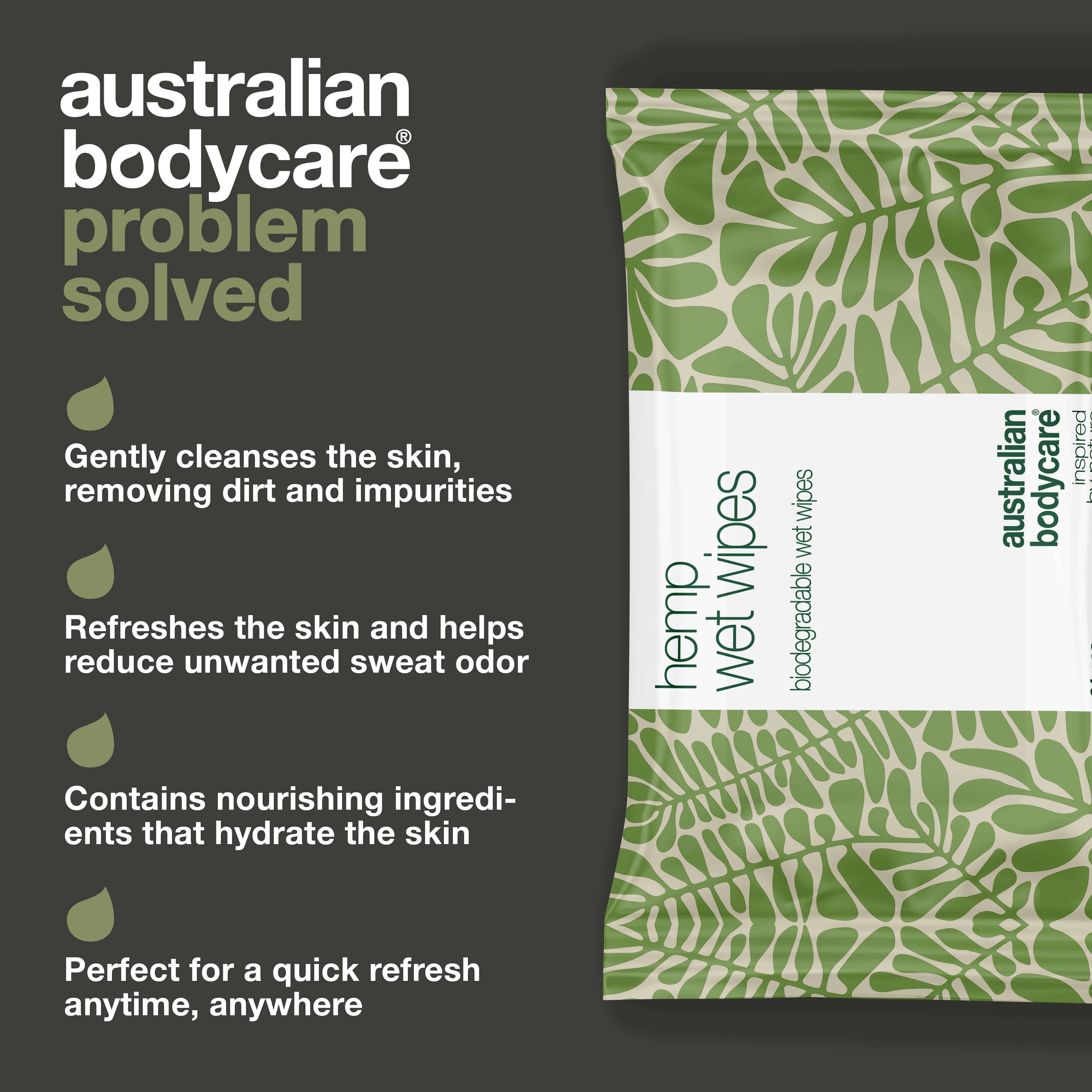 Cleansing wipes for gentle refresh – with hemp and aloe vera — Effective cleansing wipes to refresh and hydrate skin. With hemp seed oil and aloe vera. Perfect for hands, face, and body. - Image 3
