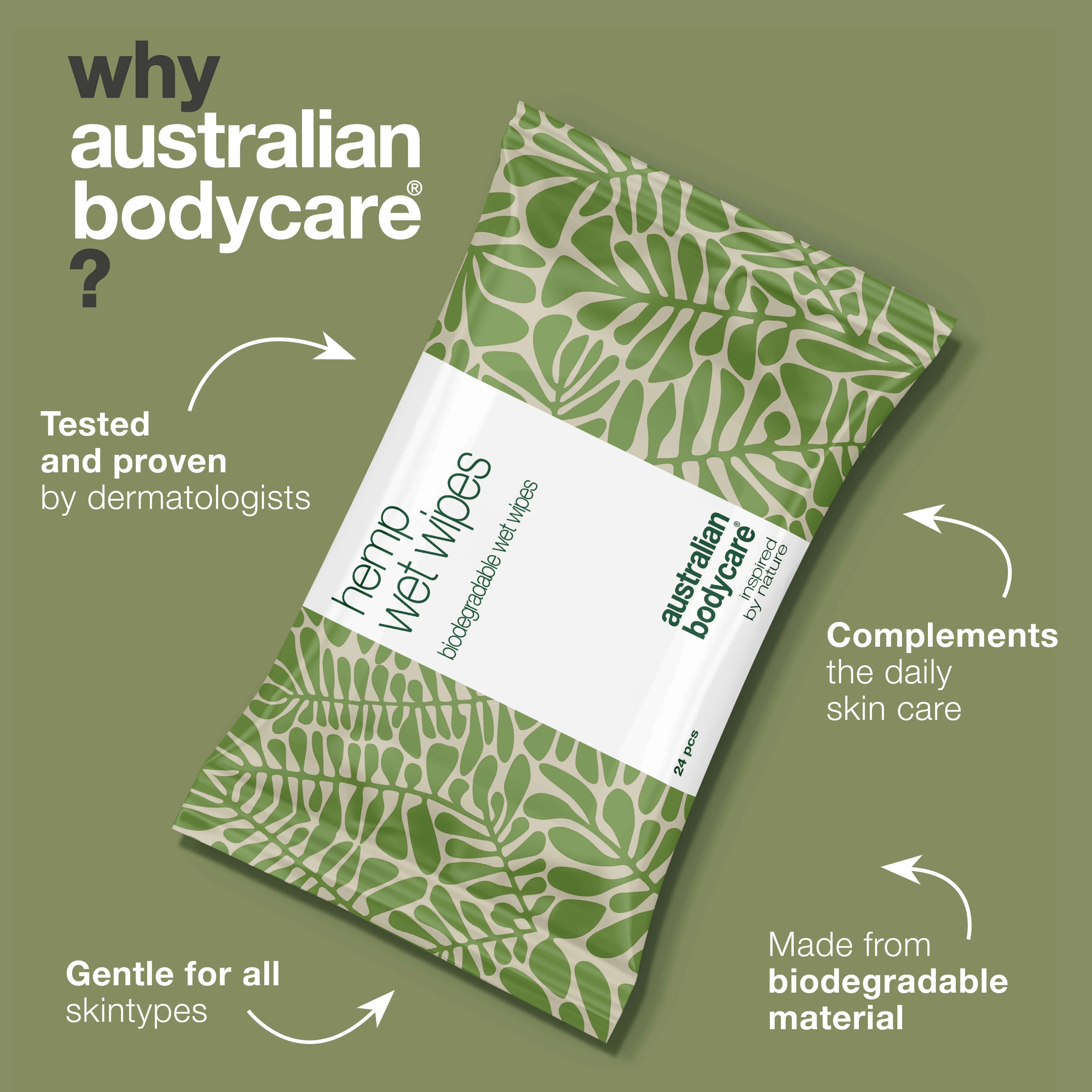 Cleansing wipes for gentle refresh – with hemp and aloe vera — Effective cleansing wipes to refresh and hydrate skin. With hemp seed oil and aloe vera. Perfect for hands, face, and body. - Image 4