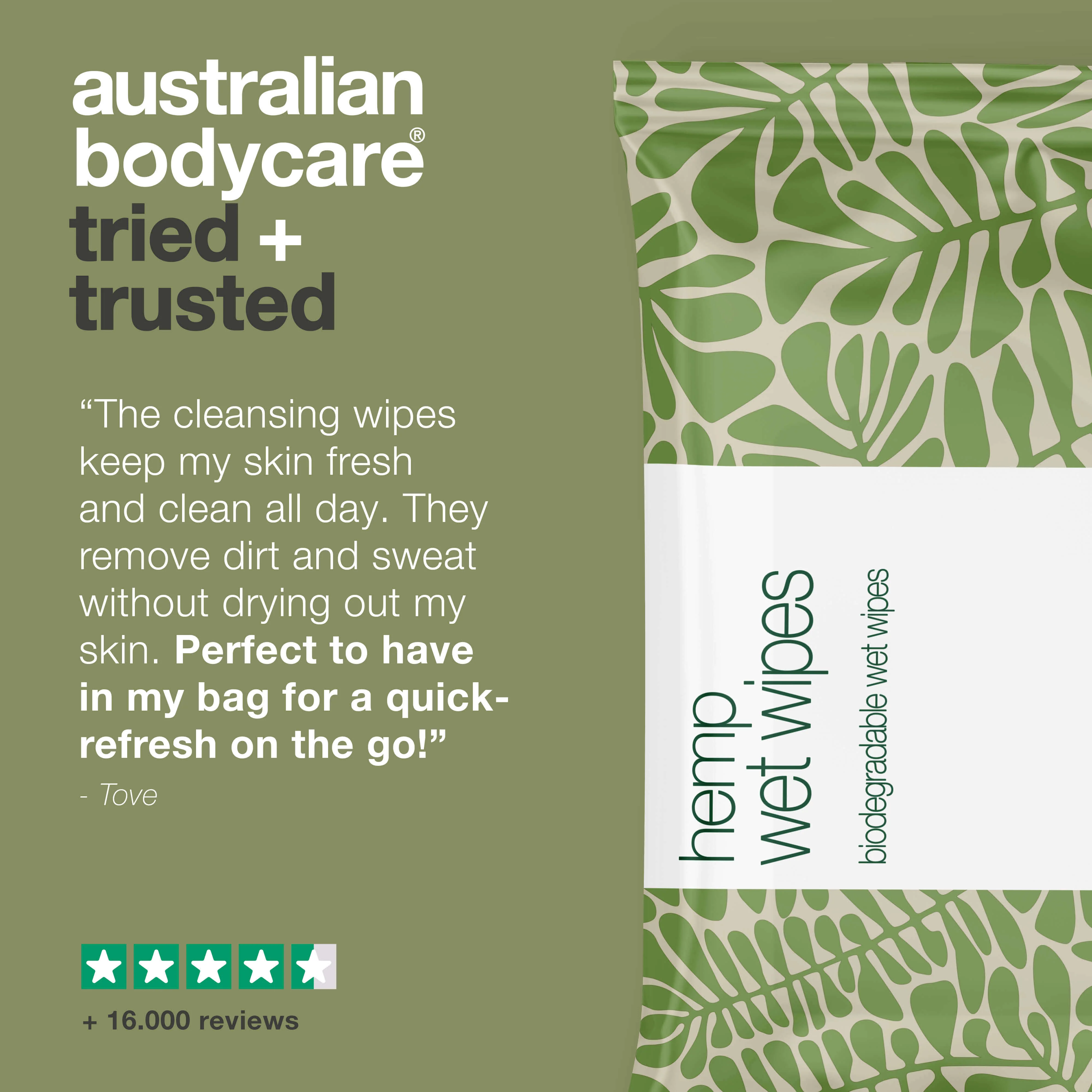 Cleansing wipes for gentle refresh – with hemp and aloe vera — Effective cleansing wipes to refresh and hydrate skin. With hemp seed oil and aloe vera. Perfect for hands, face, and body. - Image 5