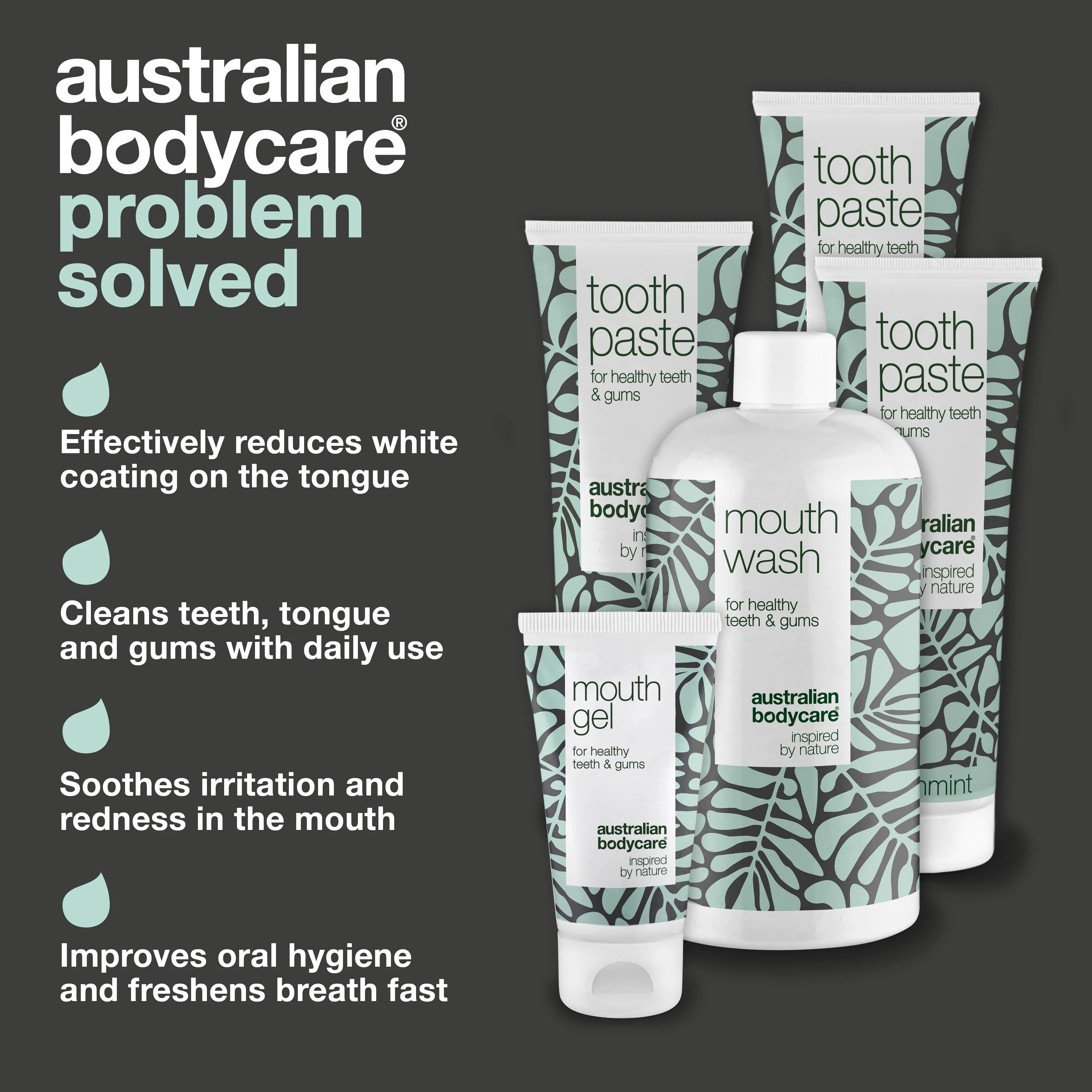 5–pack against white tongue — Tea Tree Oil oral products for the daily care of coated tongue, gums and teeth - Image 3